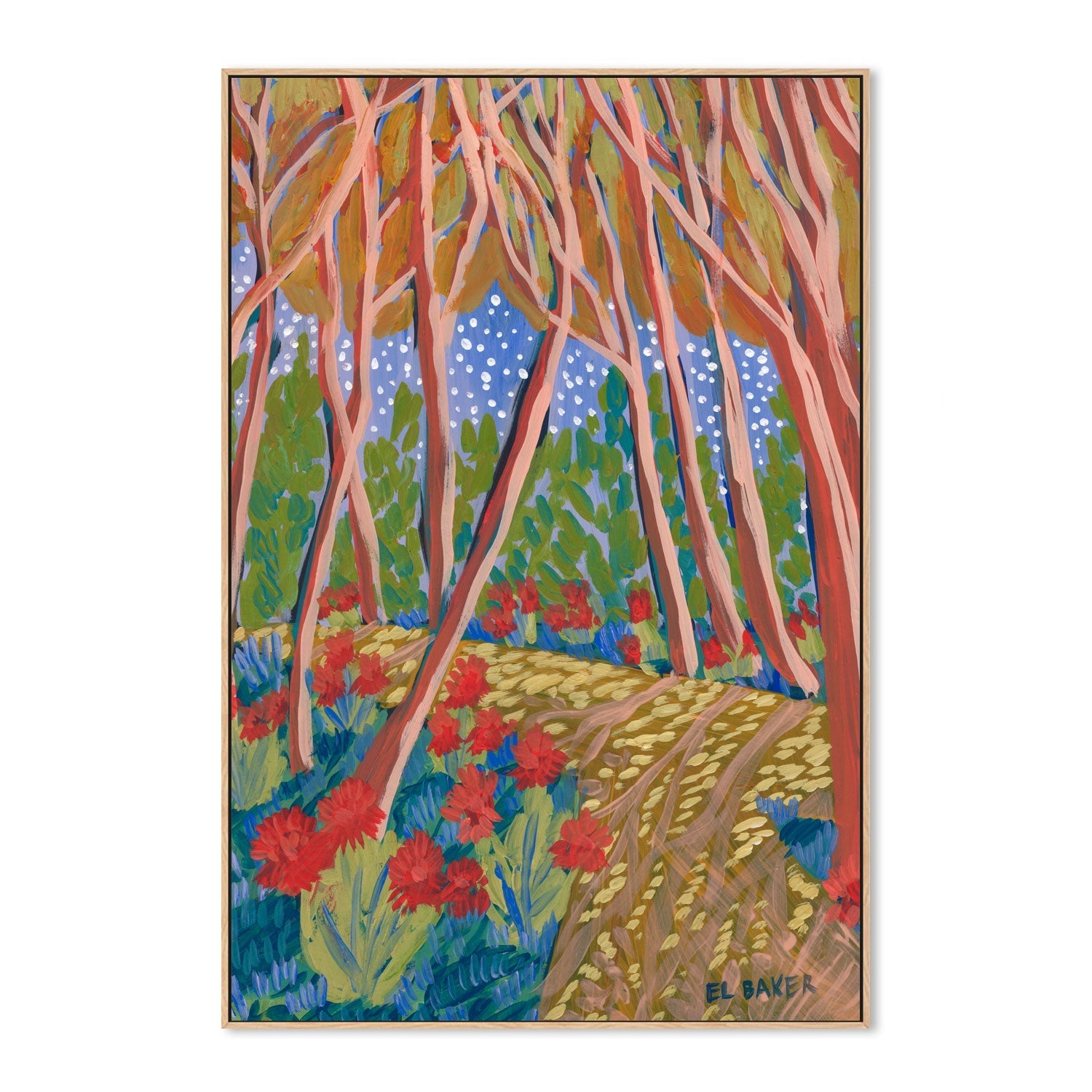 wall-art-print-canvas-poster-framed-Red Trees , By Eleanor Baker-4