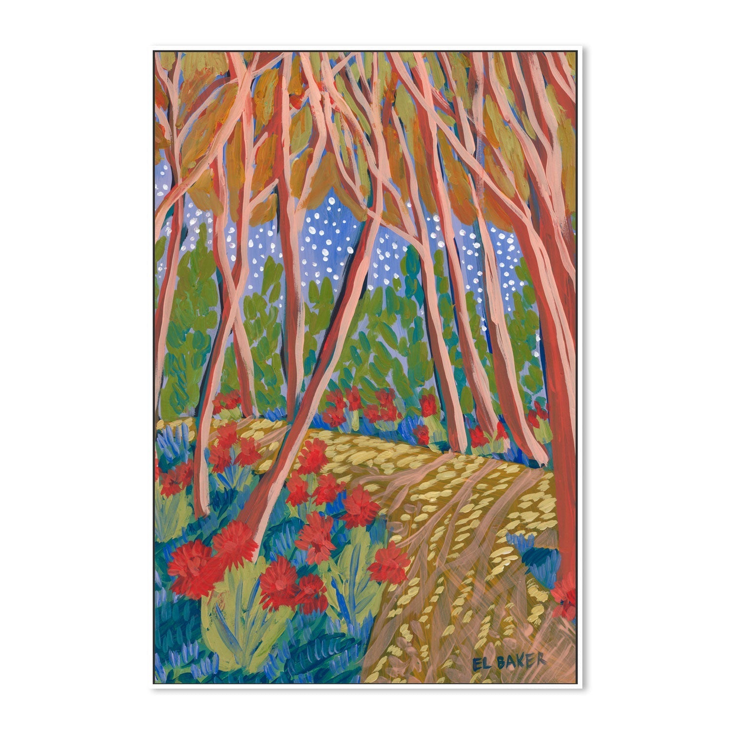 wall-art-print-canvas-poster-framed-Red Trees , By Eleanor Baker-5