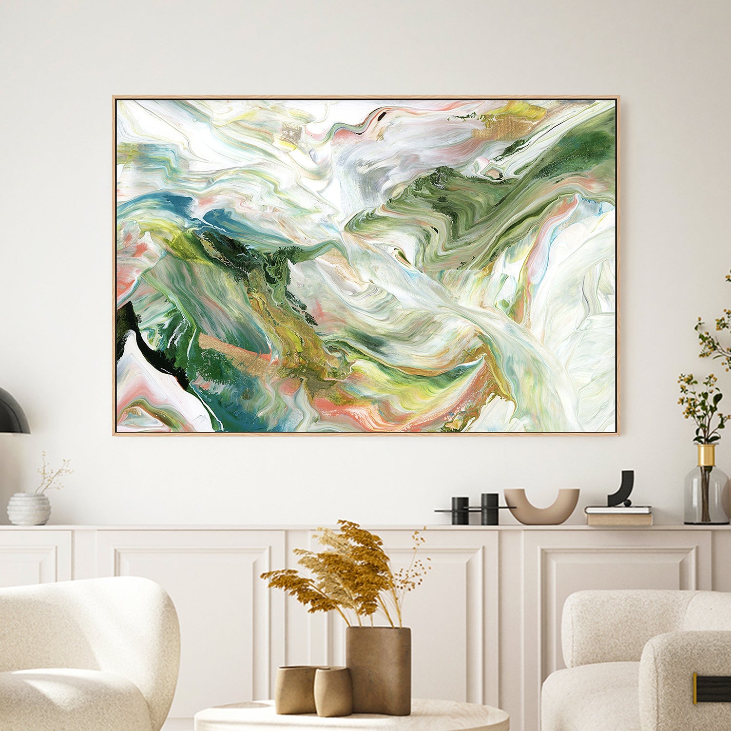 wall-art-print-canvas-poster-framed-Ribbon Flow, Style B-2