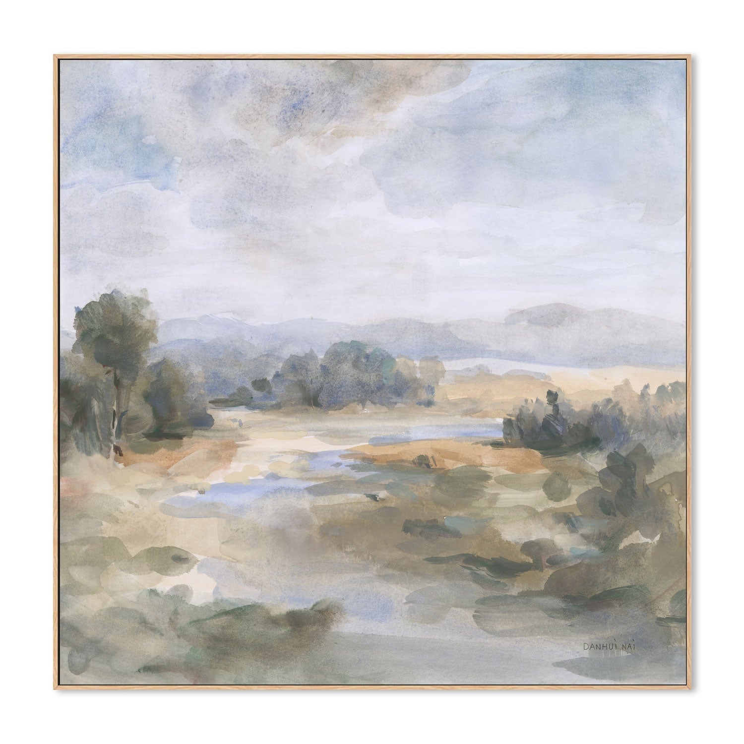 wall-art-print-canvas-poster-framed-River Afternoon, Style B-4