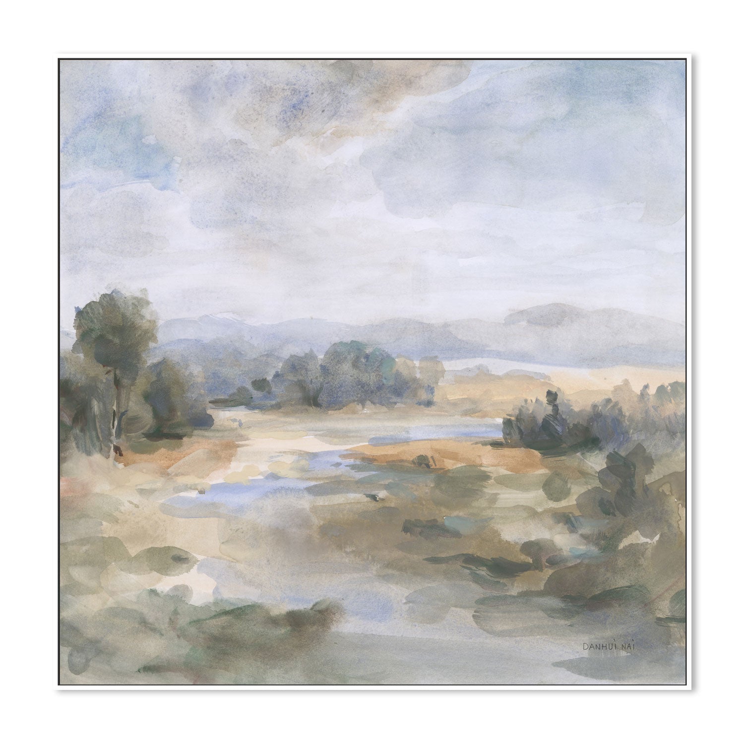 wall-art-print-canvas-poster-framed-River Afternoon, Style B-5