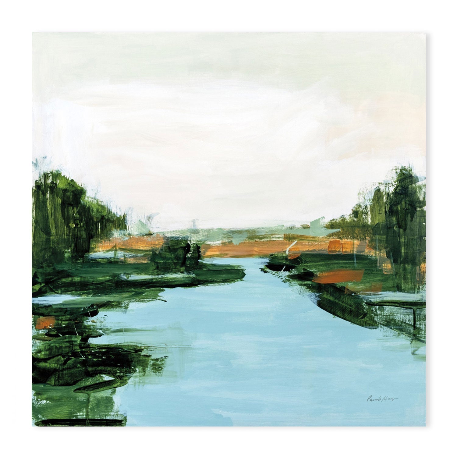 wall-art-print-canvas-poster-framed-River Flowing Through-by-Pamela Munger-Gioia Wall Art