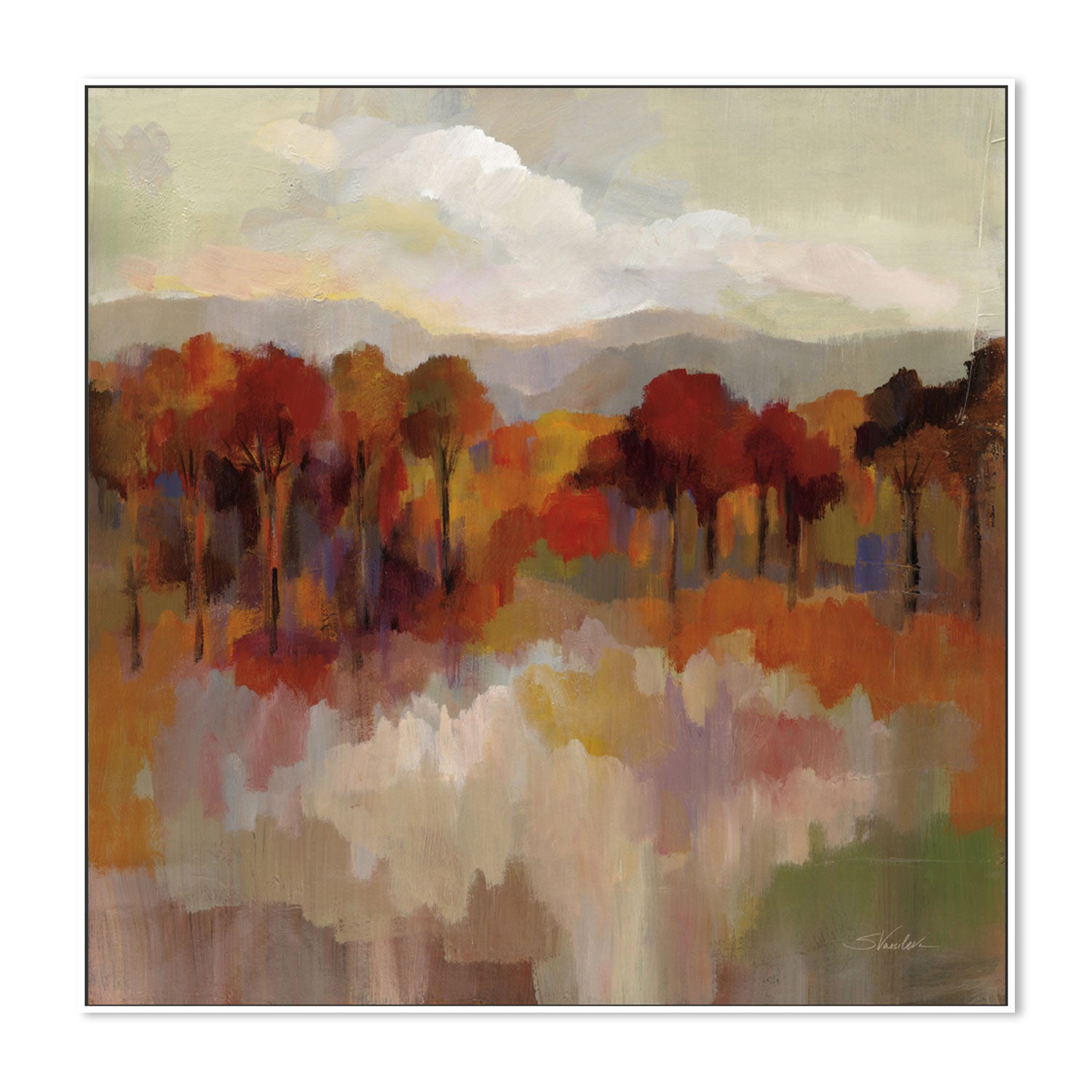 wall-art-print-canvas-poster-framed-Riverbank-by-Silvia Vassileva-Gioia Wall Art
