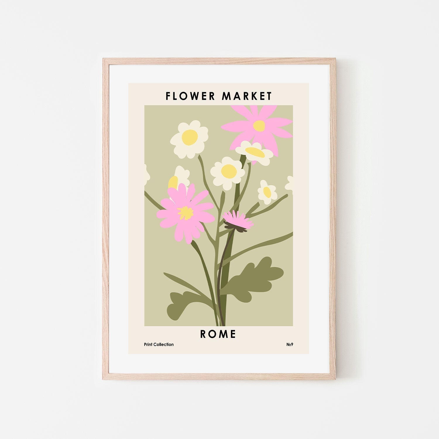 wall-art-print-canvas-poster-framed-Rome Flower Market-GIOIA-WALL-ART
