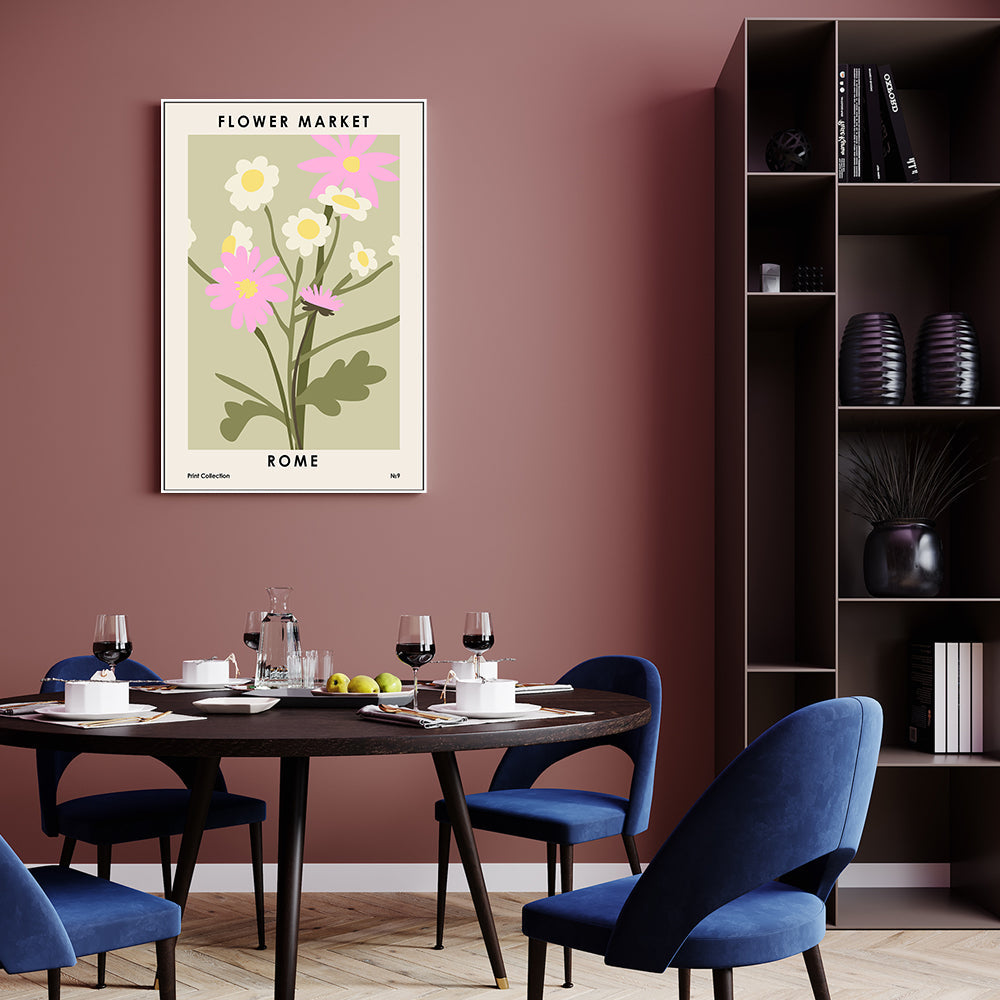 wall-art-print-canvas-poster-framed-Rome Flower Market-GIOIA-WALL-ART