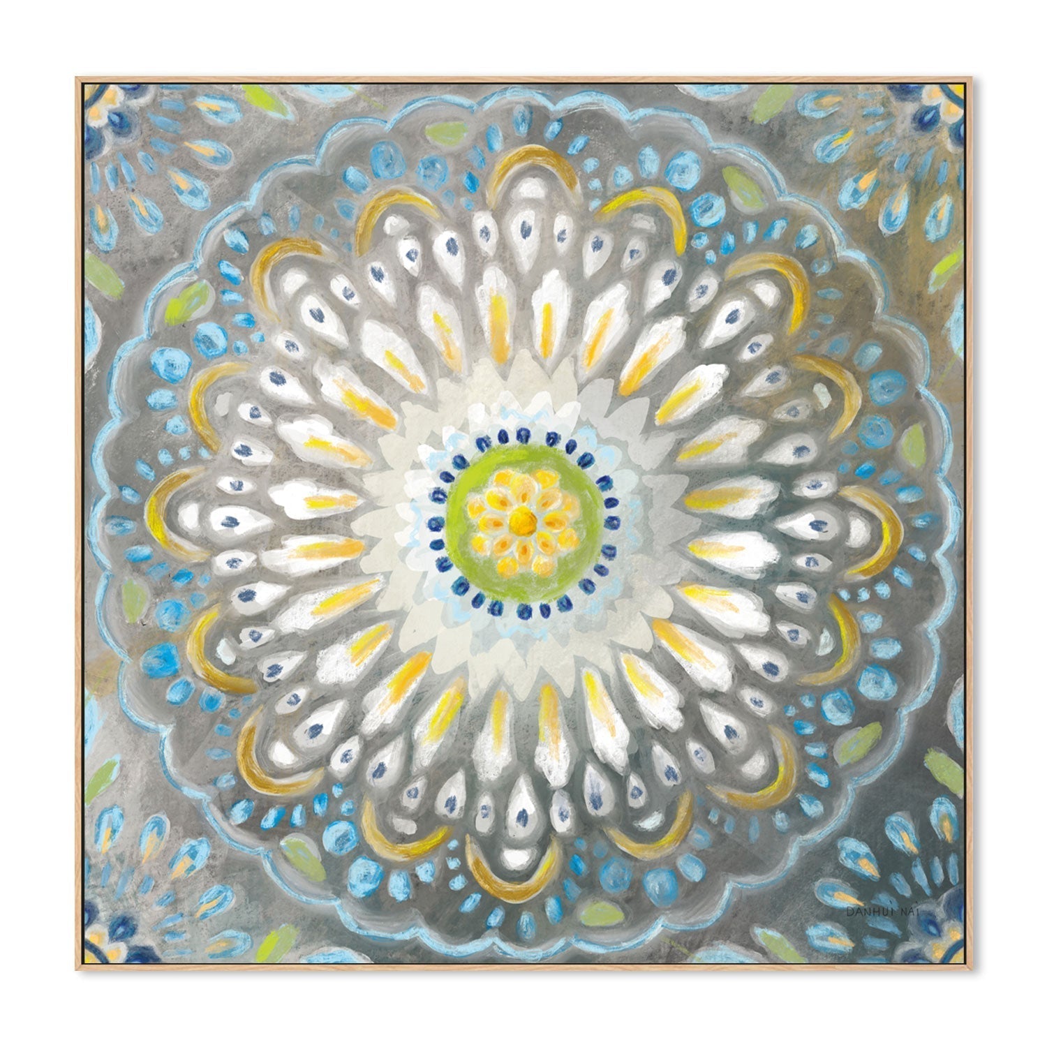 wall-art-print-canvas-poster-framed-Rosette Mandala , By Danhui Nai-GIOIA-WALL-ART