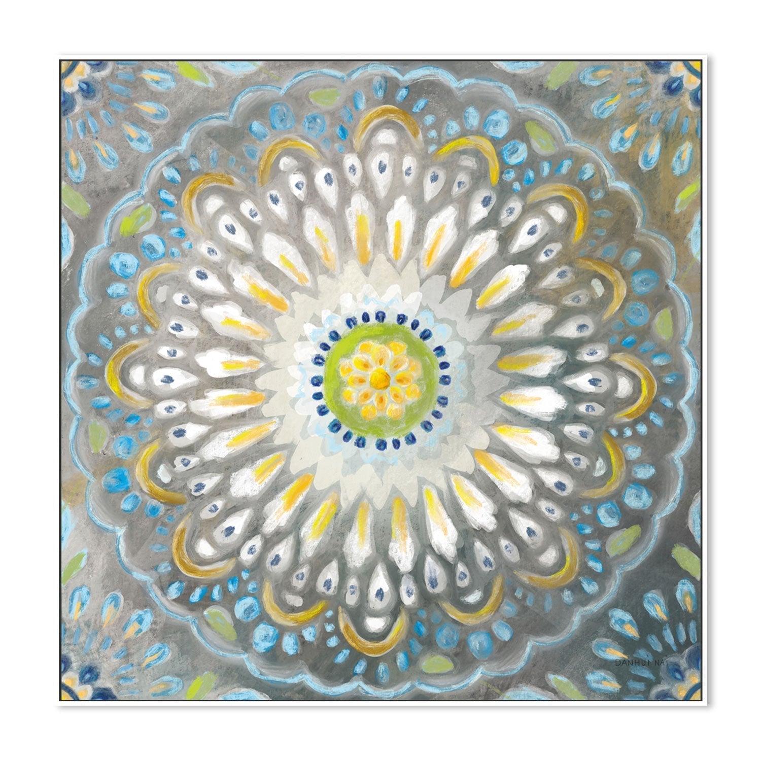wall-art-print-canvas-poster-framed-Rosette Mandala , By Danhui Nai-GIOIA-WALL-ART