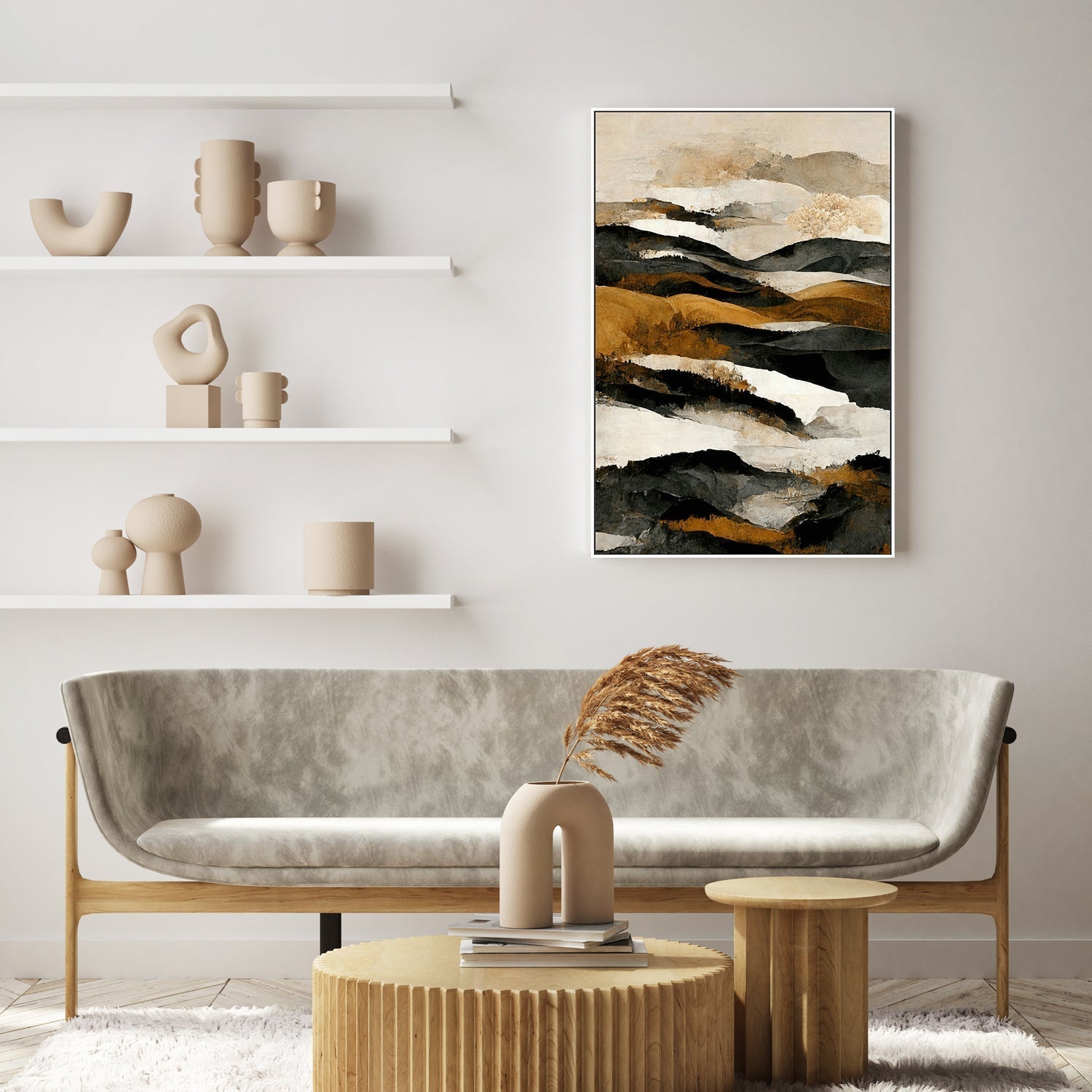 wall-art-print-canvas-poster-framed-Rough Mountains, Style B , By Treechild-GIOIA-WALL-ART