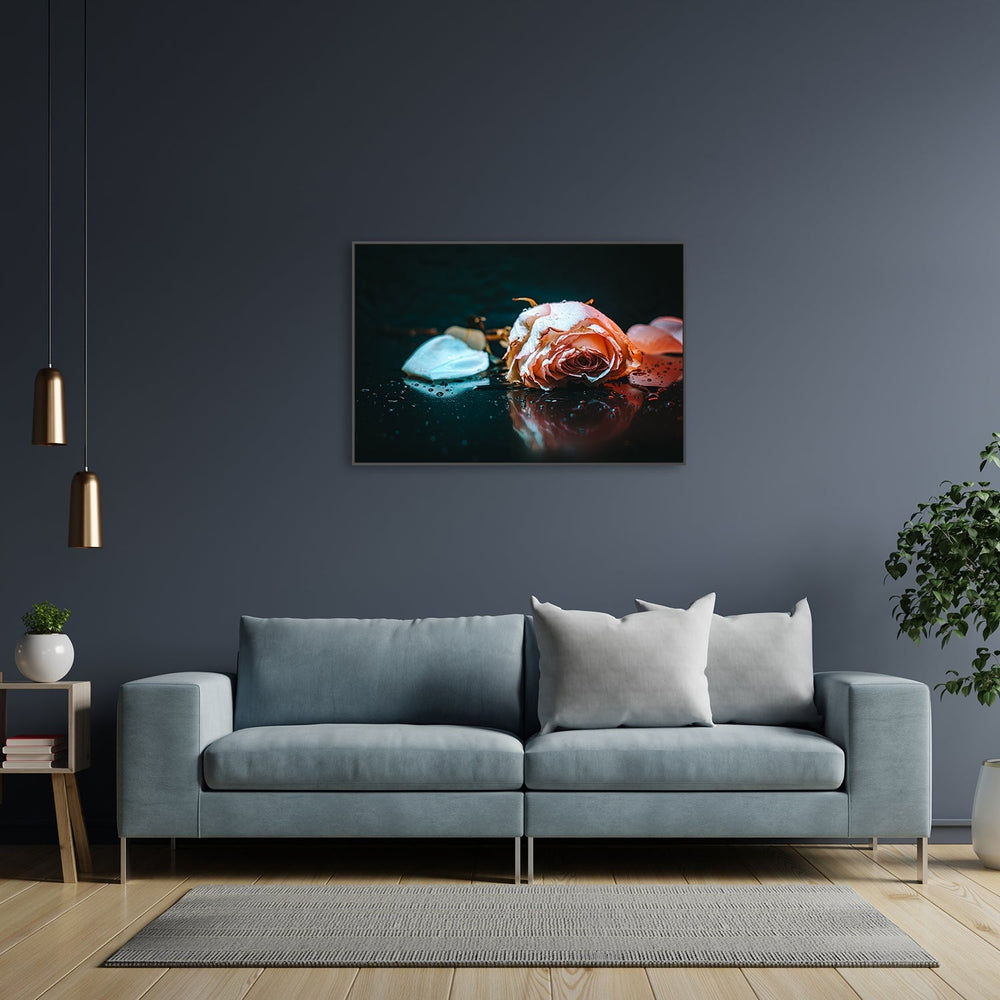 Sad Rose, by Yahia Alsharif-Framed-Canvas-Print-Poster-Gioia Wall Art
