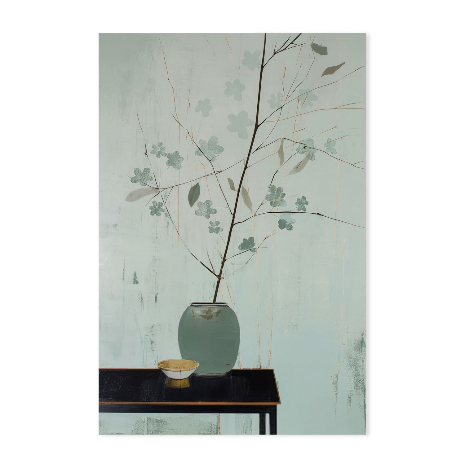 wall-art-print-canvas-poster-framed-Sage Green Vase , By Treechild-GIOIA-WALL-ART
