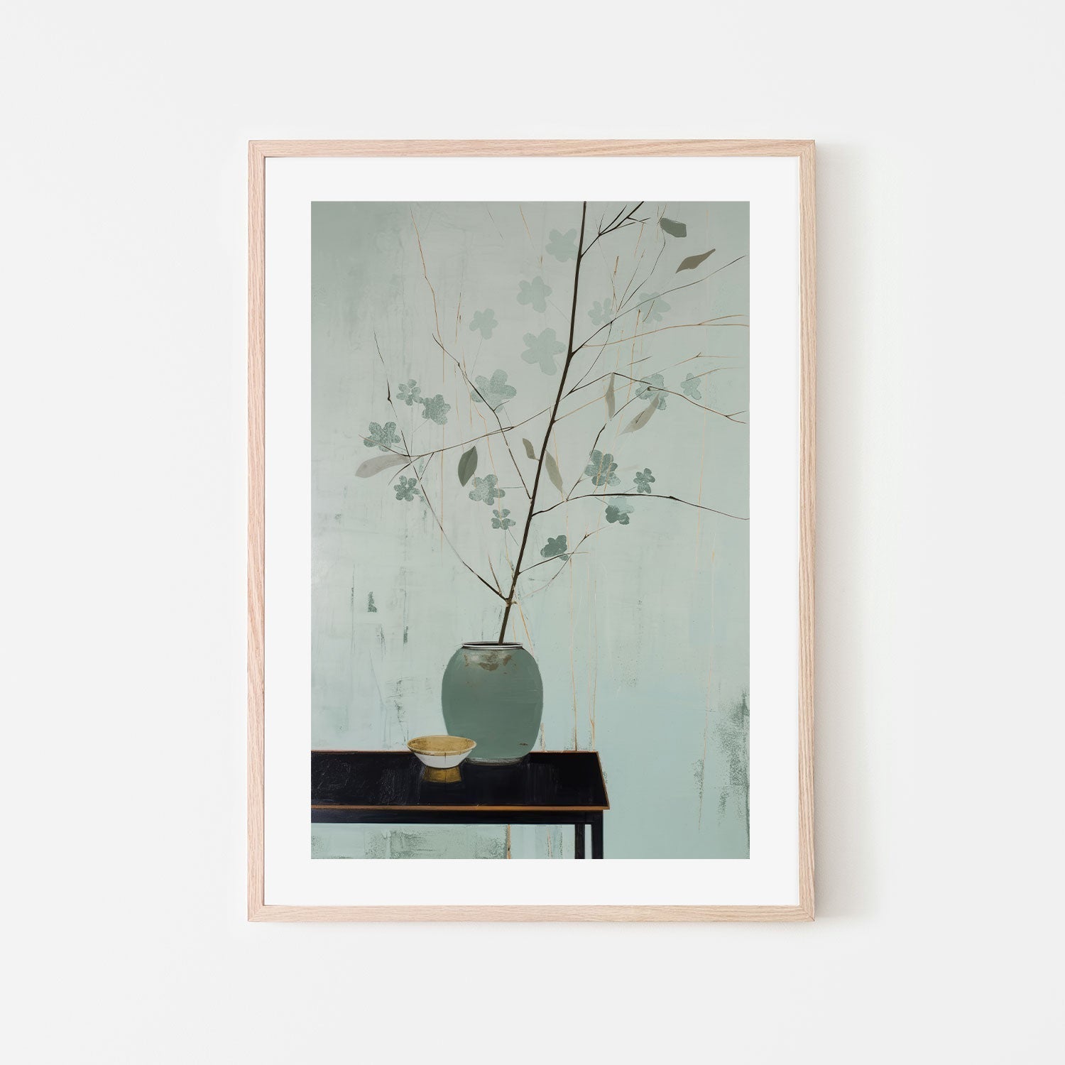 wall-art-print-canvas-poster-framed-Sage Green Vase , By Treechild-GIOIA-WALL-ART