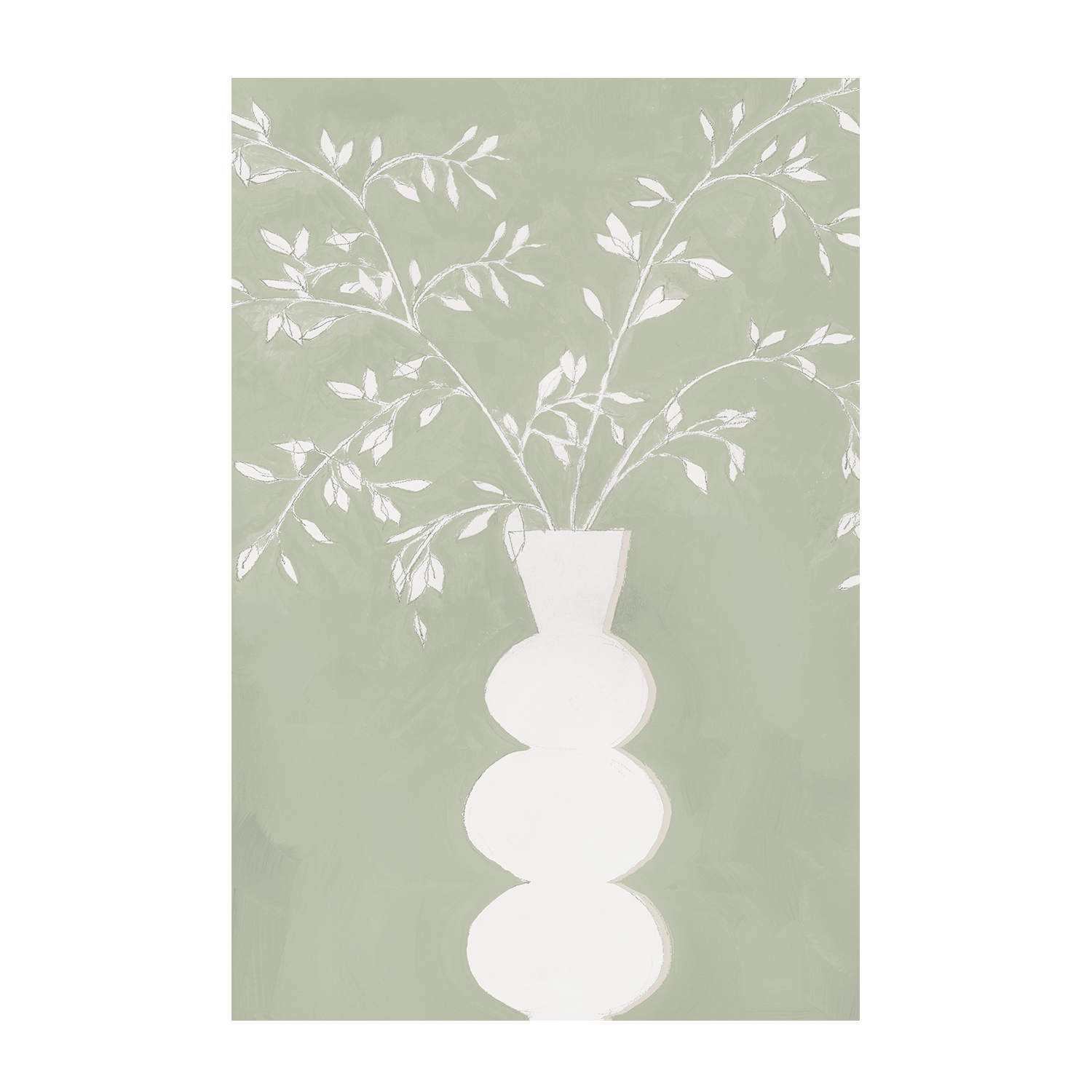 wall-art-print-canvas-poster-framed-Sage Vase, Style A & B, Set Of 2 , By Aria K-8