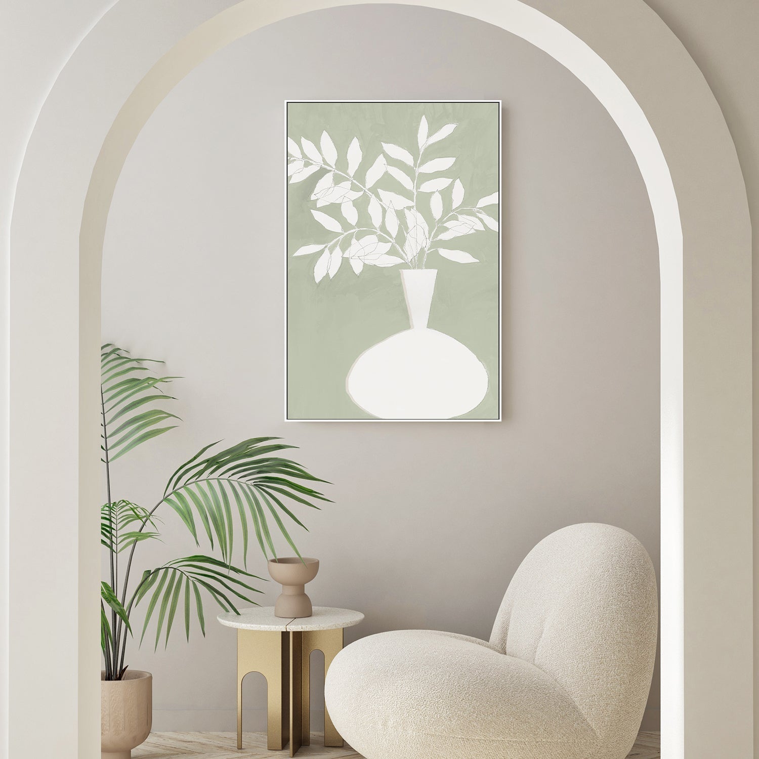 wall-art-print-canvas-poster-framed-Sage Vase, Style B , By Aria K-7