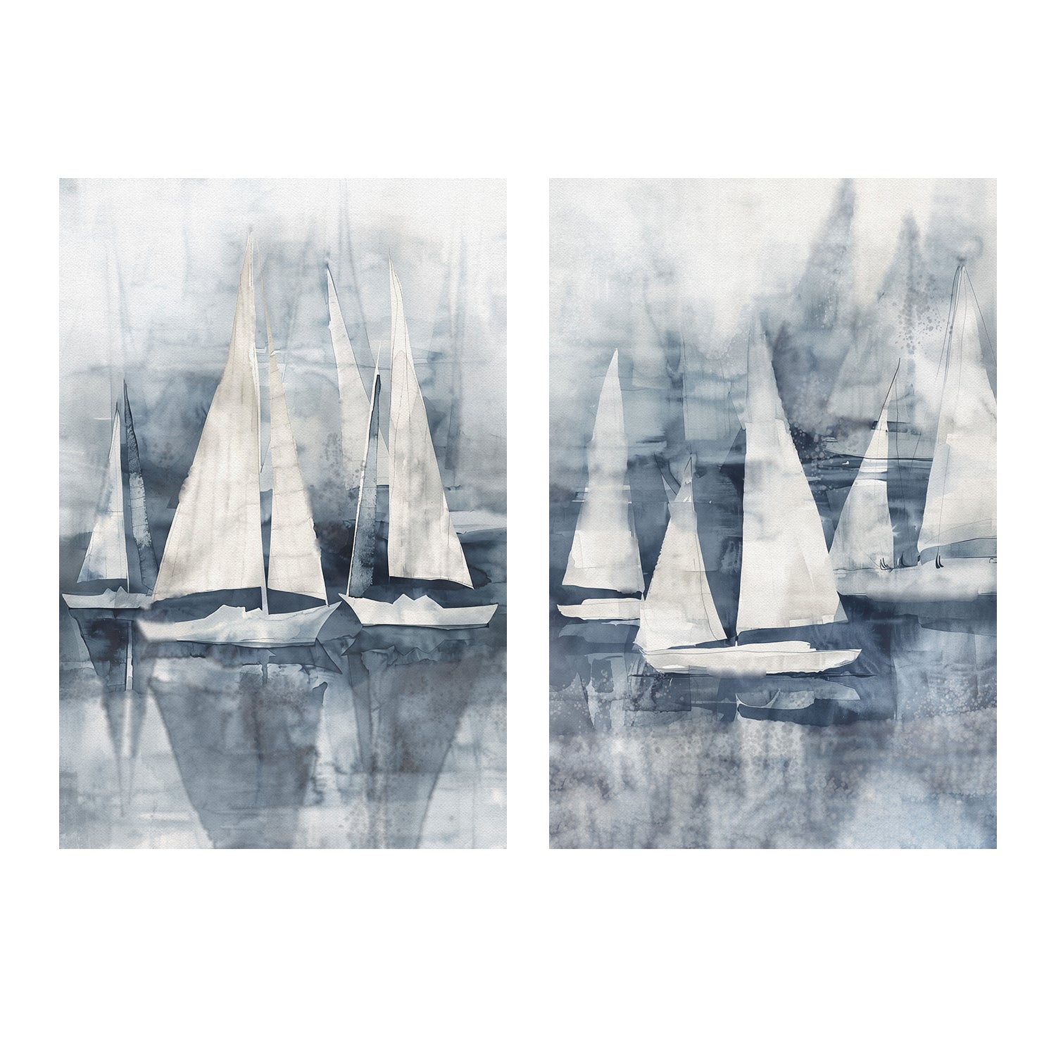 wall-art-print-canvas-poster-framed-Sail The Sea, Style B & C, Set Of 2 , By Nina Blue , By Nina Blue-1