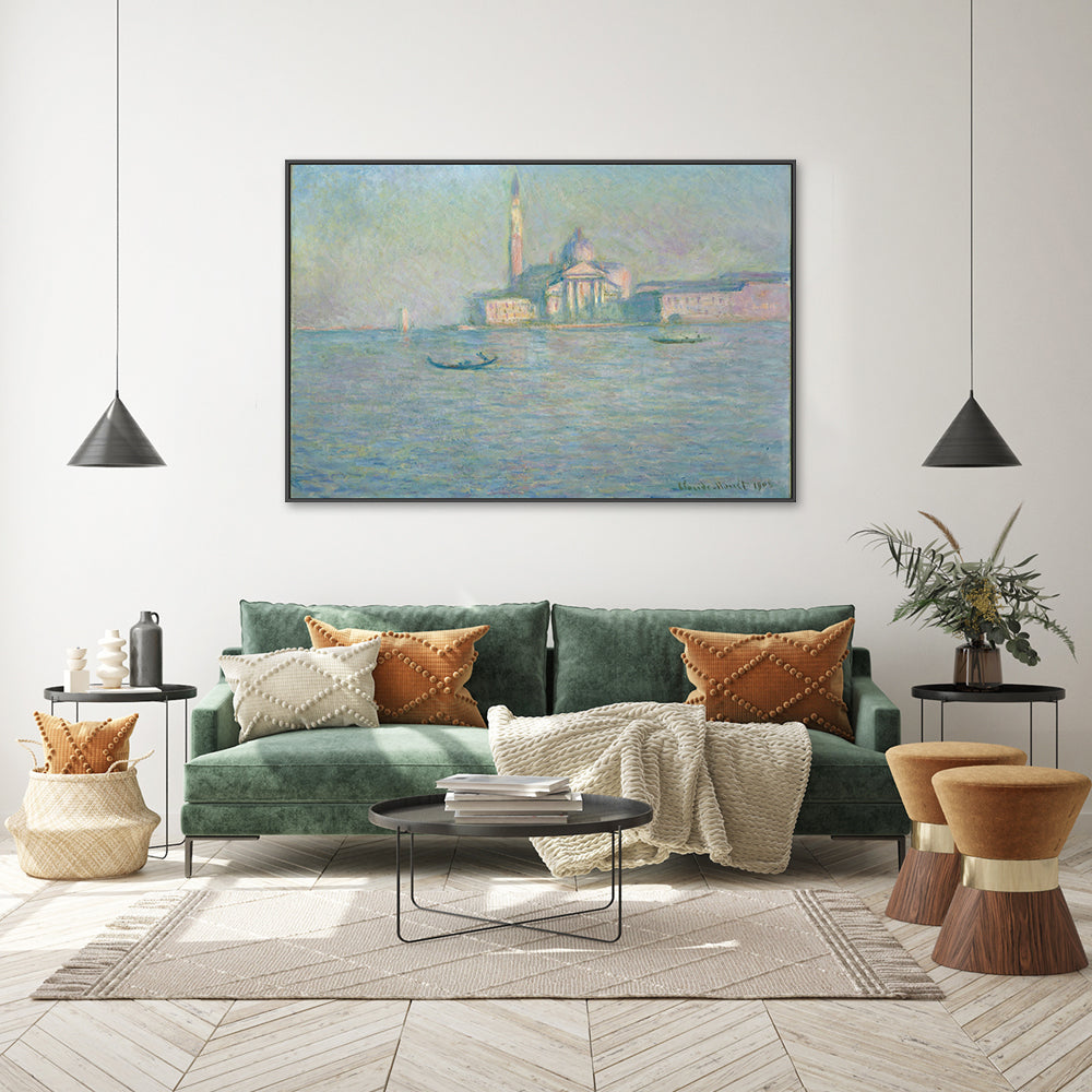 wall-art-print-canvas-poster-framed-San Giorgio Maggiore 1908 , By Monet-by-Gioia Wall Art-Gioia Wall Art