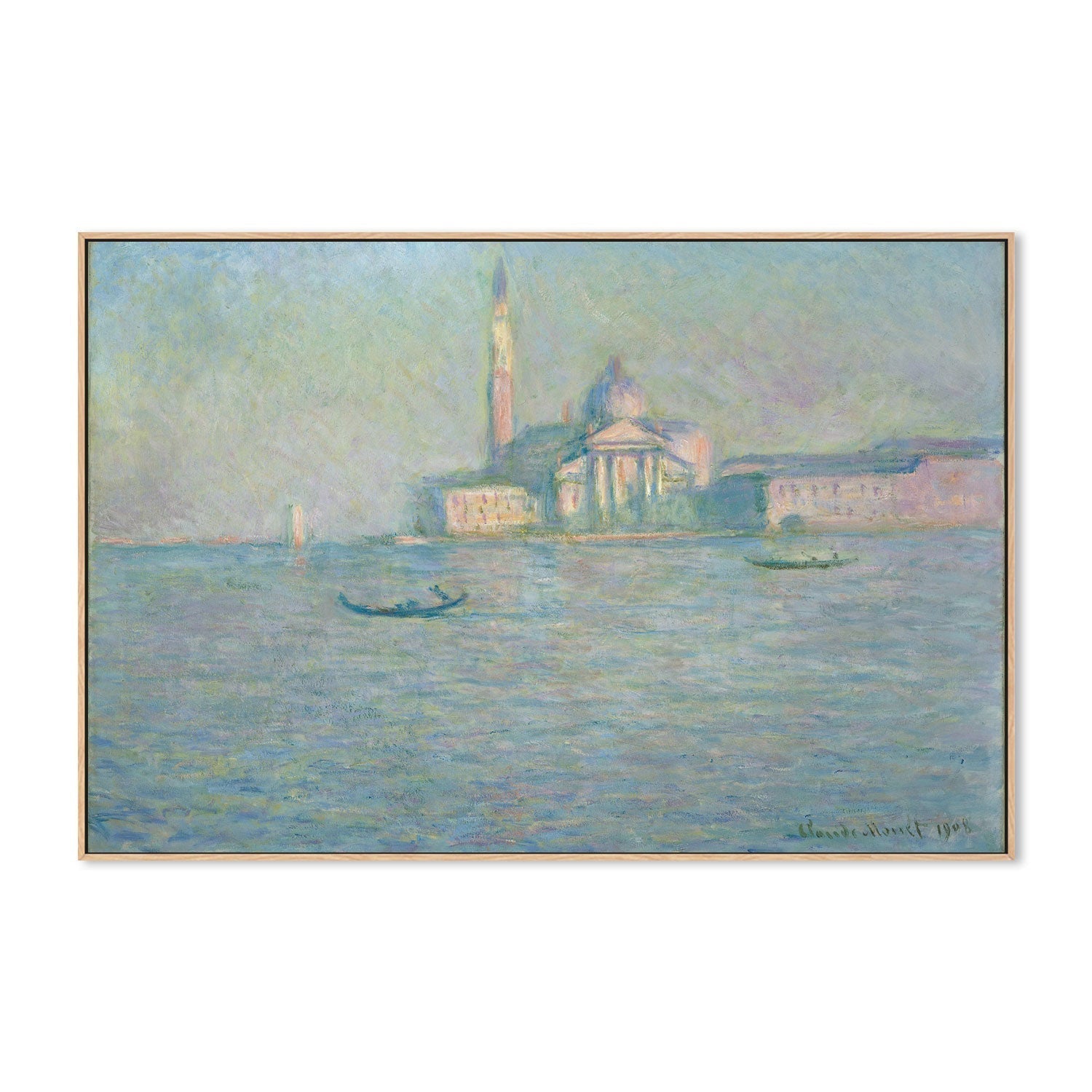 wall-art-print-canvas-poster-framed-San Giorgio Maggiore 1908 , By Monet-by-Gioia Wall Art-Gioia Wall Art