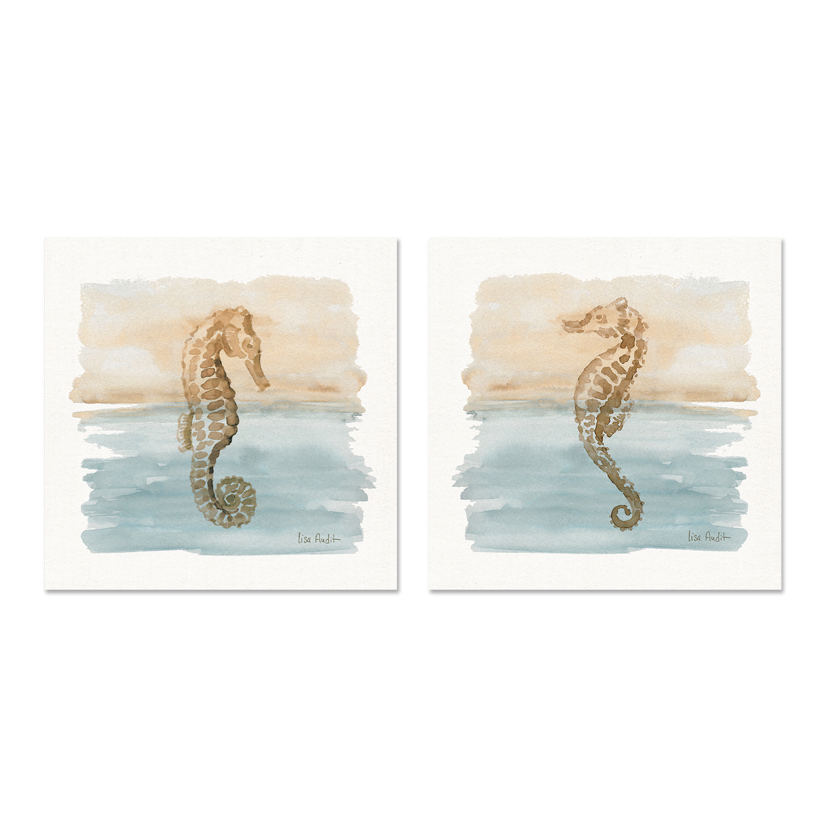 wall-art-print-canvas-poster-framed-Sand And Sea, Style A & B, Set Of 2 , By Lisa Audit-GIOIA-WALL-ART