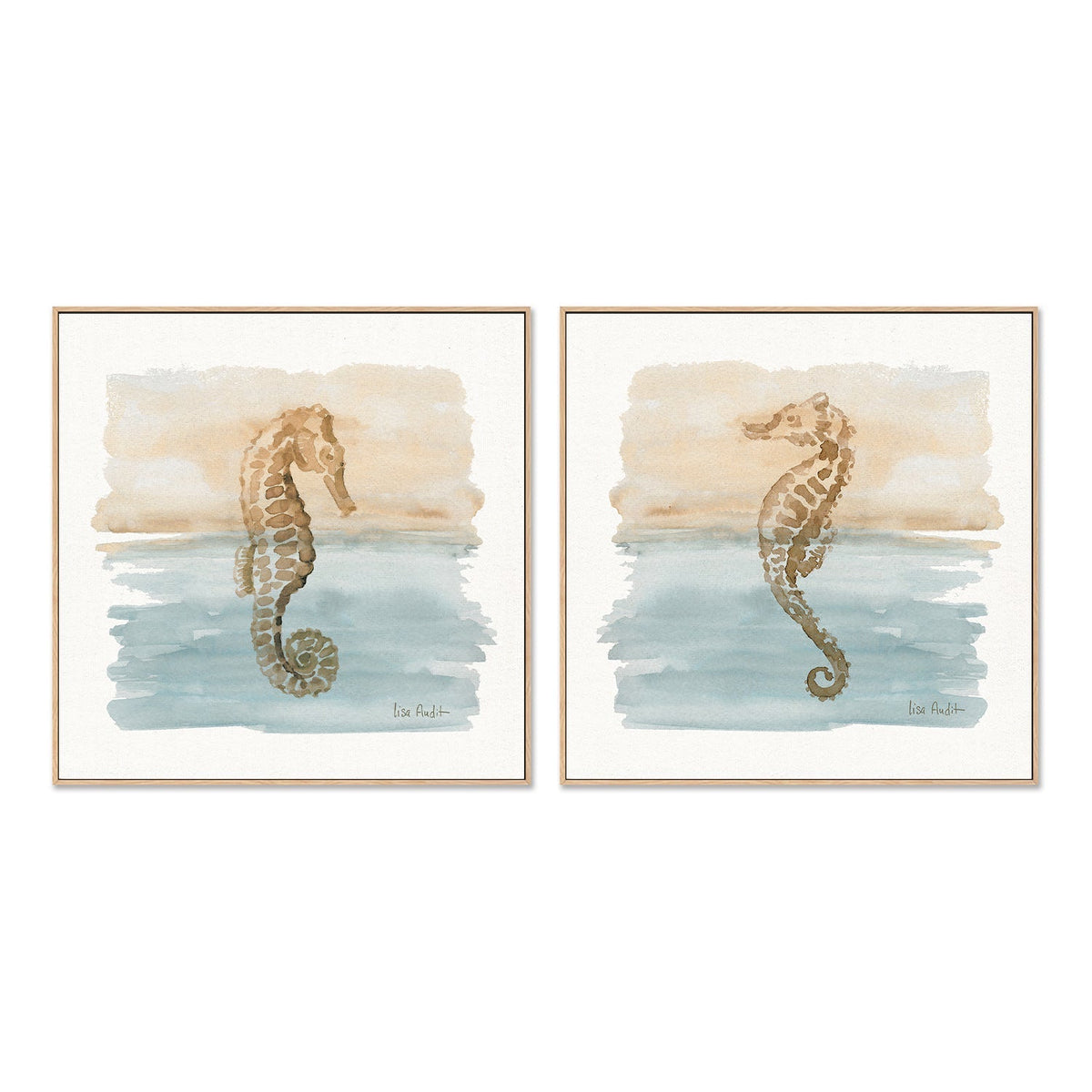 wall-art-print-canvas-poster-framed-Sand And Sea, Style A & B, Set Of 2 , By Lisa Audit-GIOIA-WALL-ART