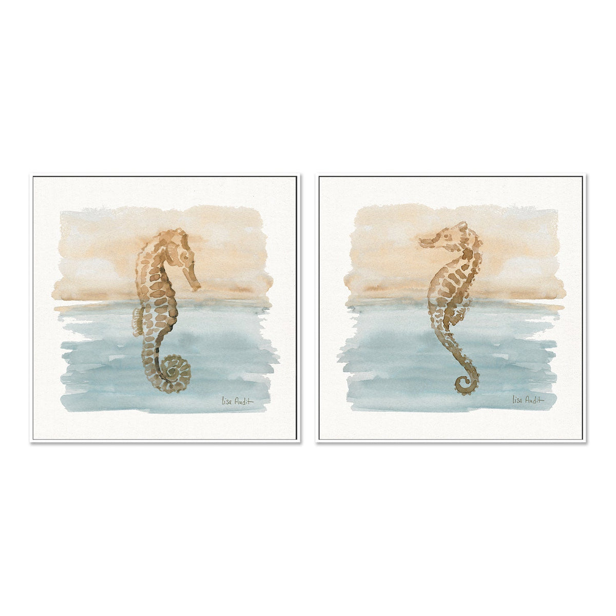 wall-art-print-canvas-poster-framed-Sand And Sea, Style A & B, Set Of 2 , By Lisa Audit-GIOIA-WALL-ART