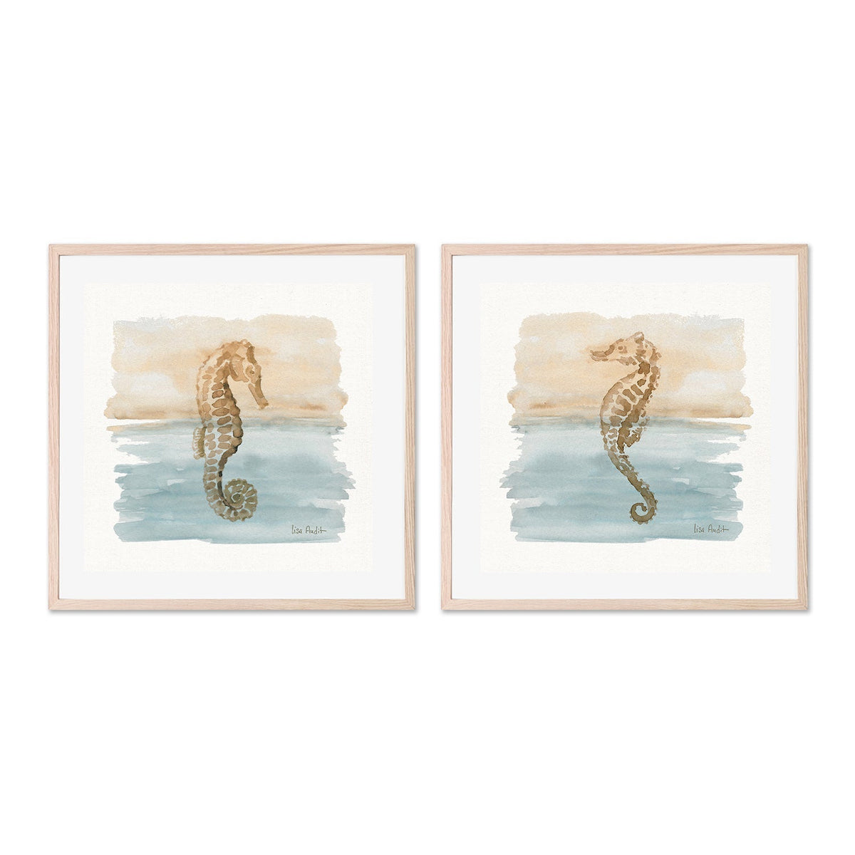 wall-art-print-canvas-poster-framed-Sand And Sea, Style A & B, Set Of 2 , By Lisa Audit-GIOIA-WALL-ART