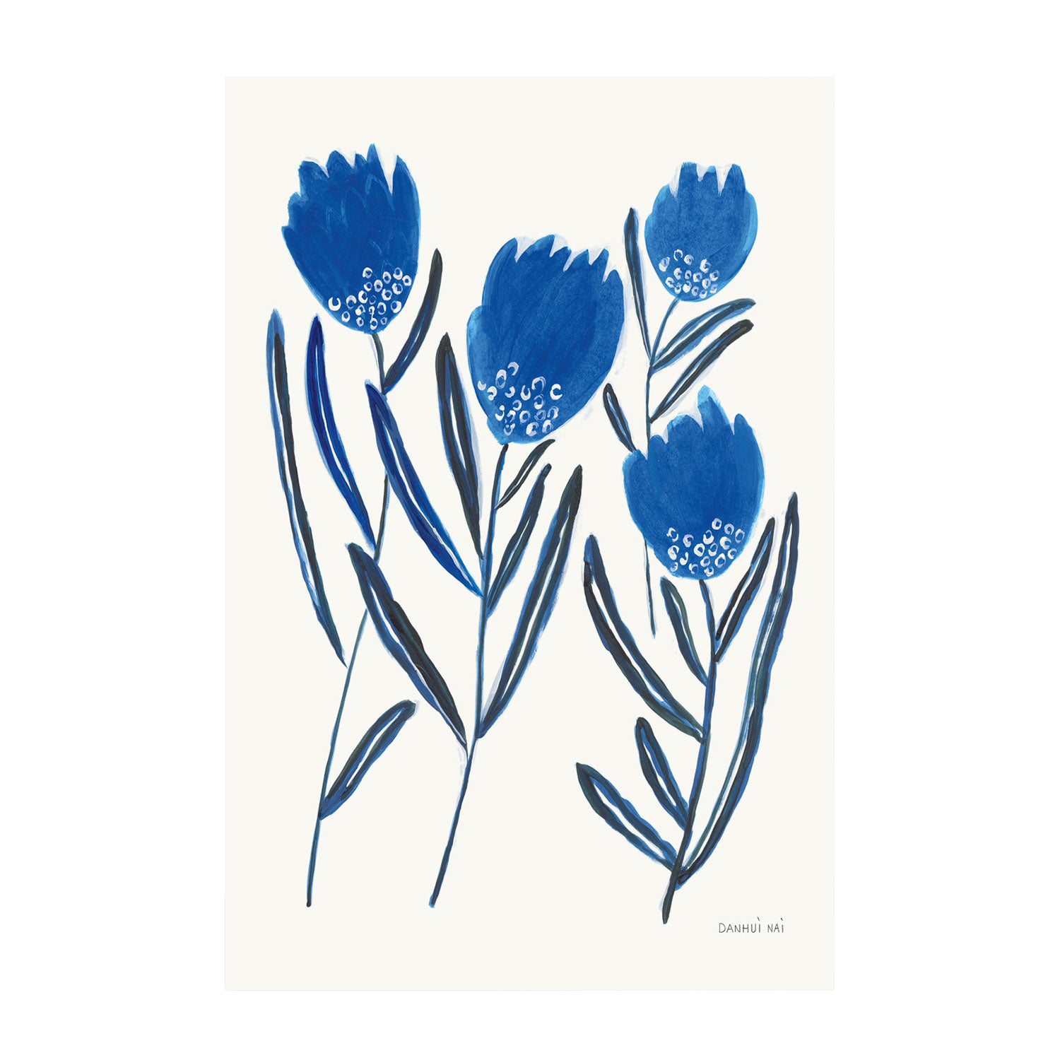 Saphire Blue Flowers, Style B