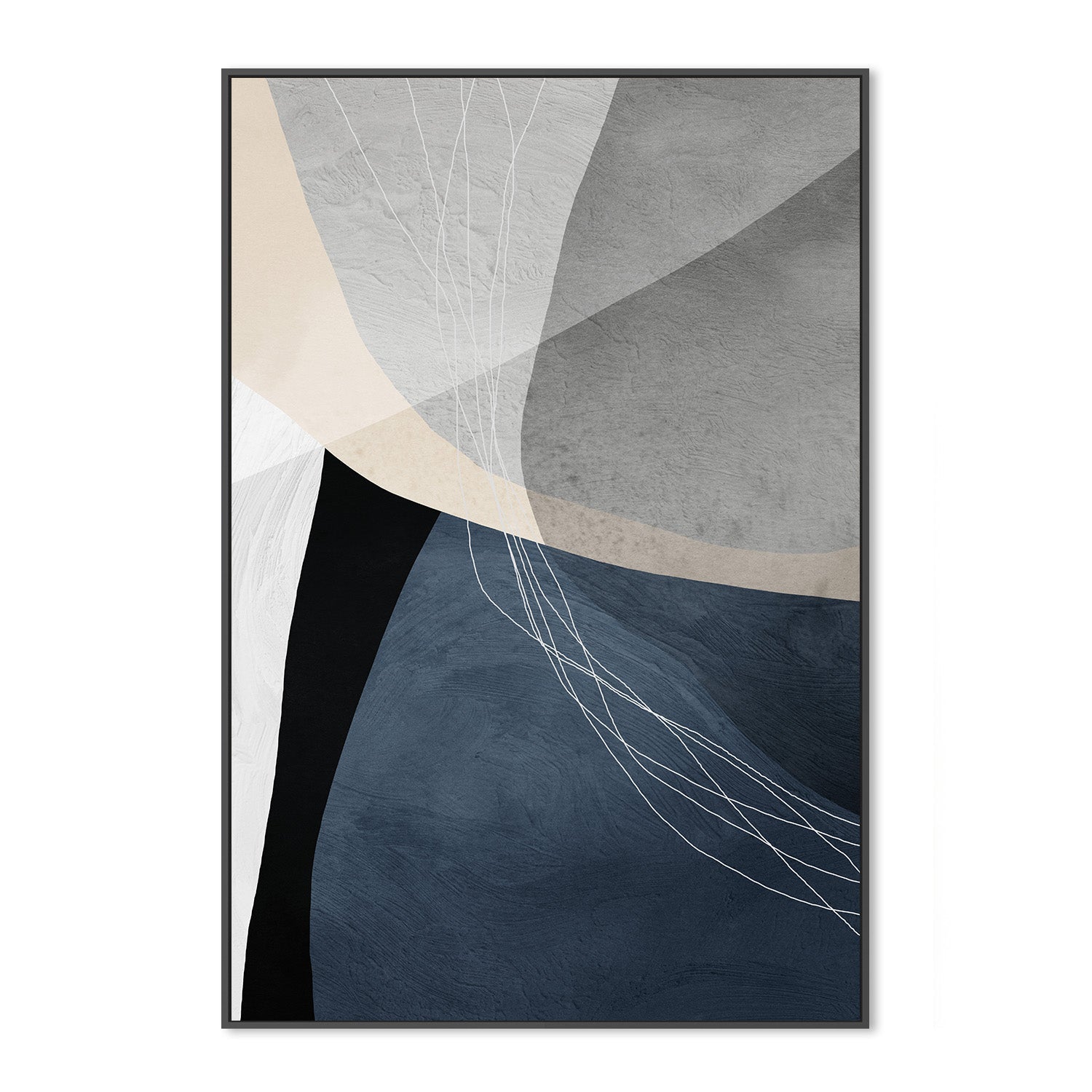 wall-art-print-canvas-poster-framed-Sapphire Elegance, Style A-3