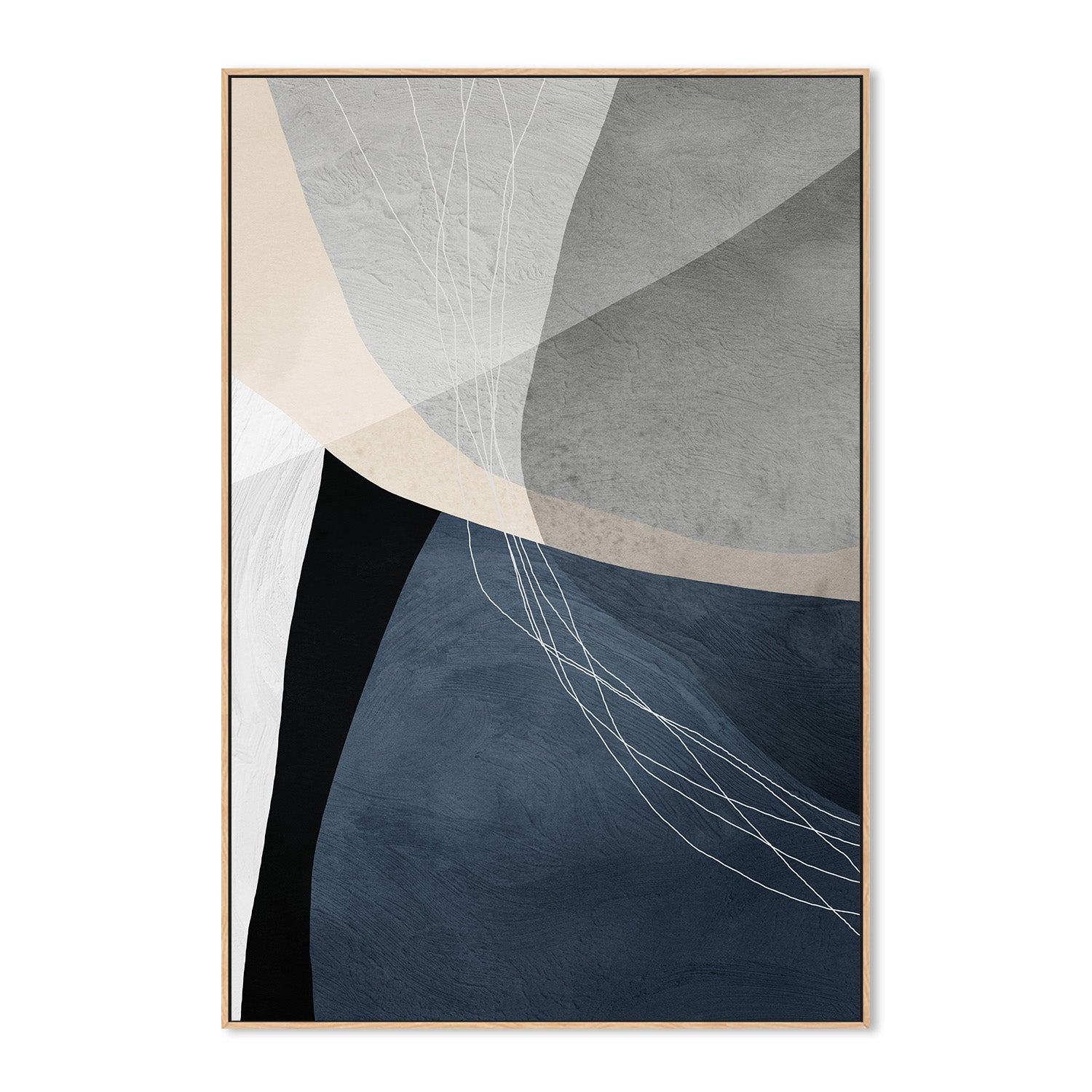 wall-art-print-canvas-poster-framed-Sapphire Elegance, Style A-4