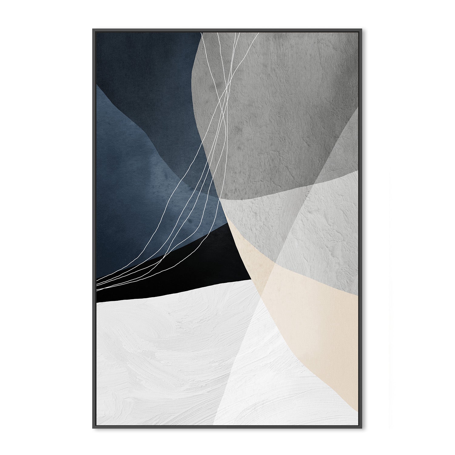 wall-art-print-canvas-poster-framed-Sapphire Elegance, Style B-3