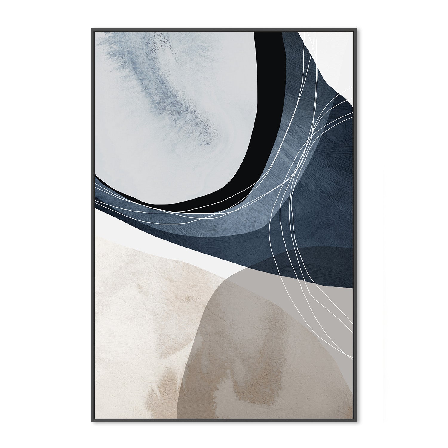 wall-art-print-canvas-poster-framed-Sapphire Elegance, Style C-3