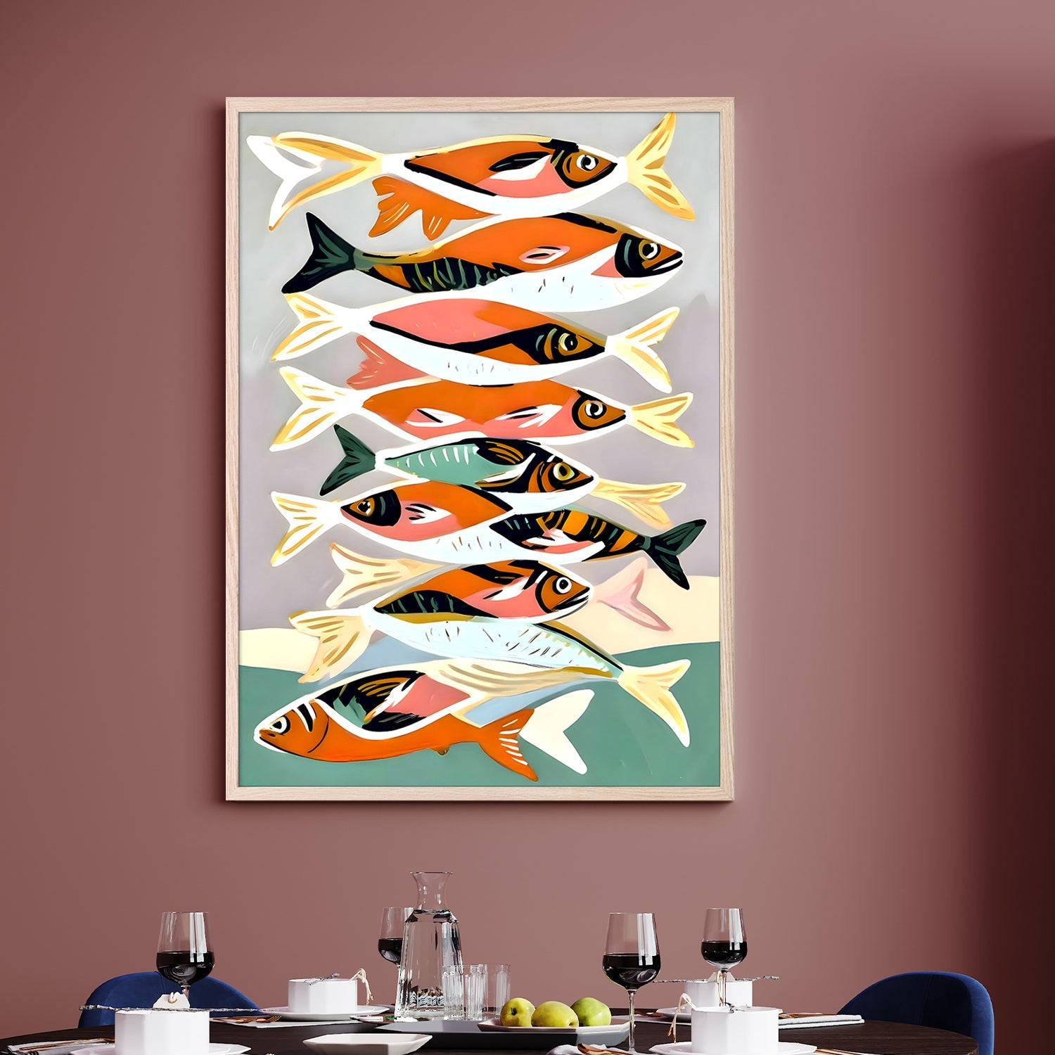 wall-art-print-canvas-poster-framed-Sardines, Style B-2