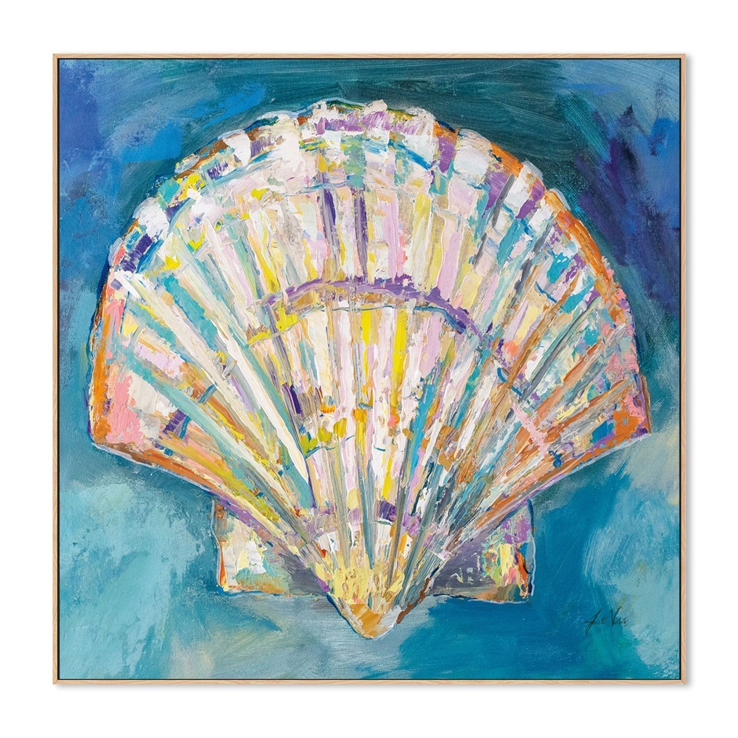 wall-art-print-canvas-poster-framed-Scallop Shell-by-Jeanette Vertentes-Gioia Wall Art