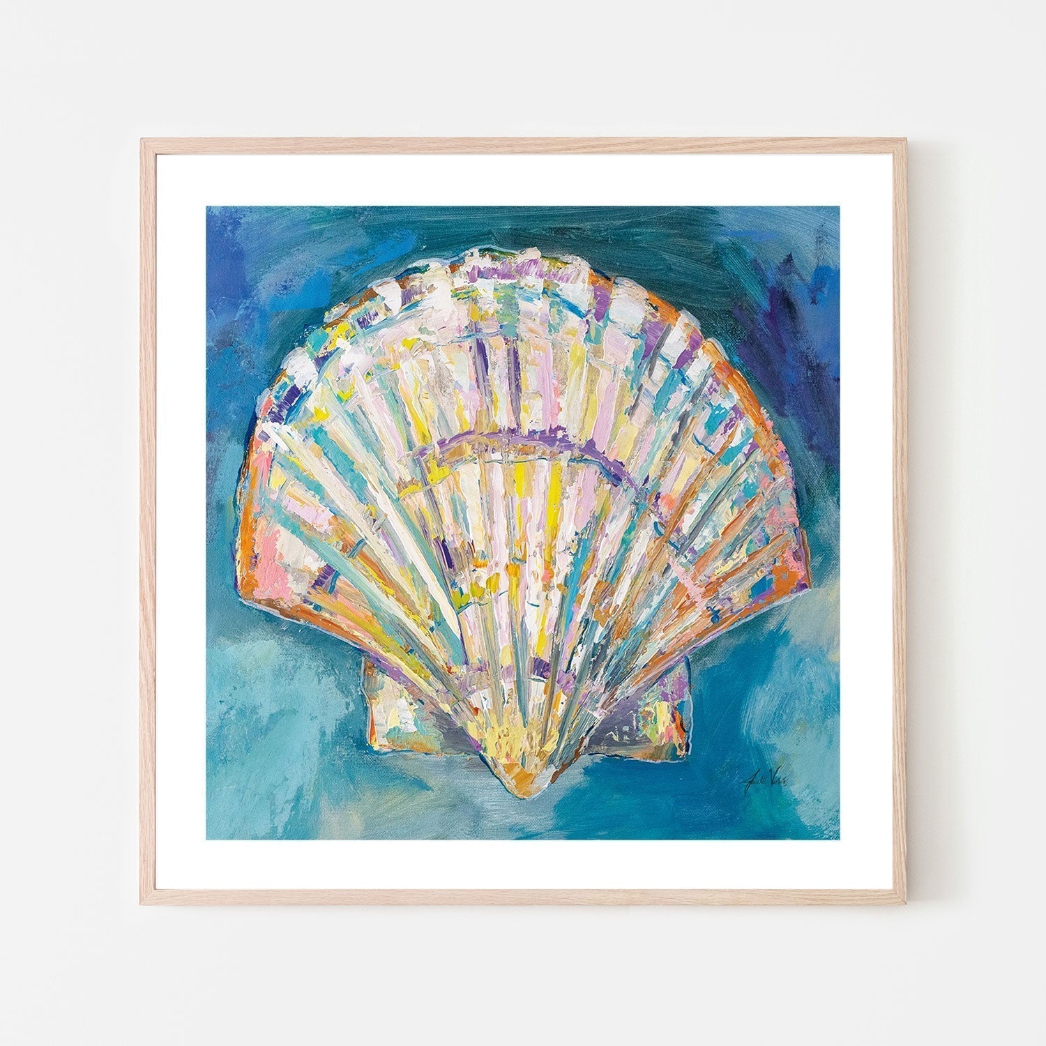 wall-art-print-canvas-poster-framed-Scallop Shell-by-Jeanette Vertentes-Gioia Wall Art