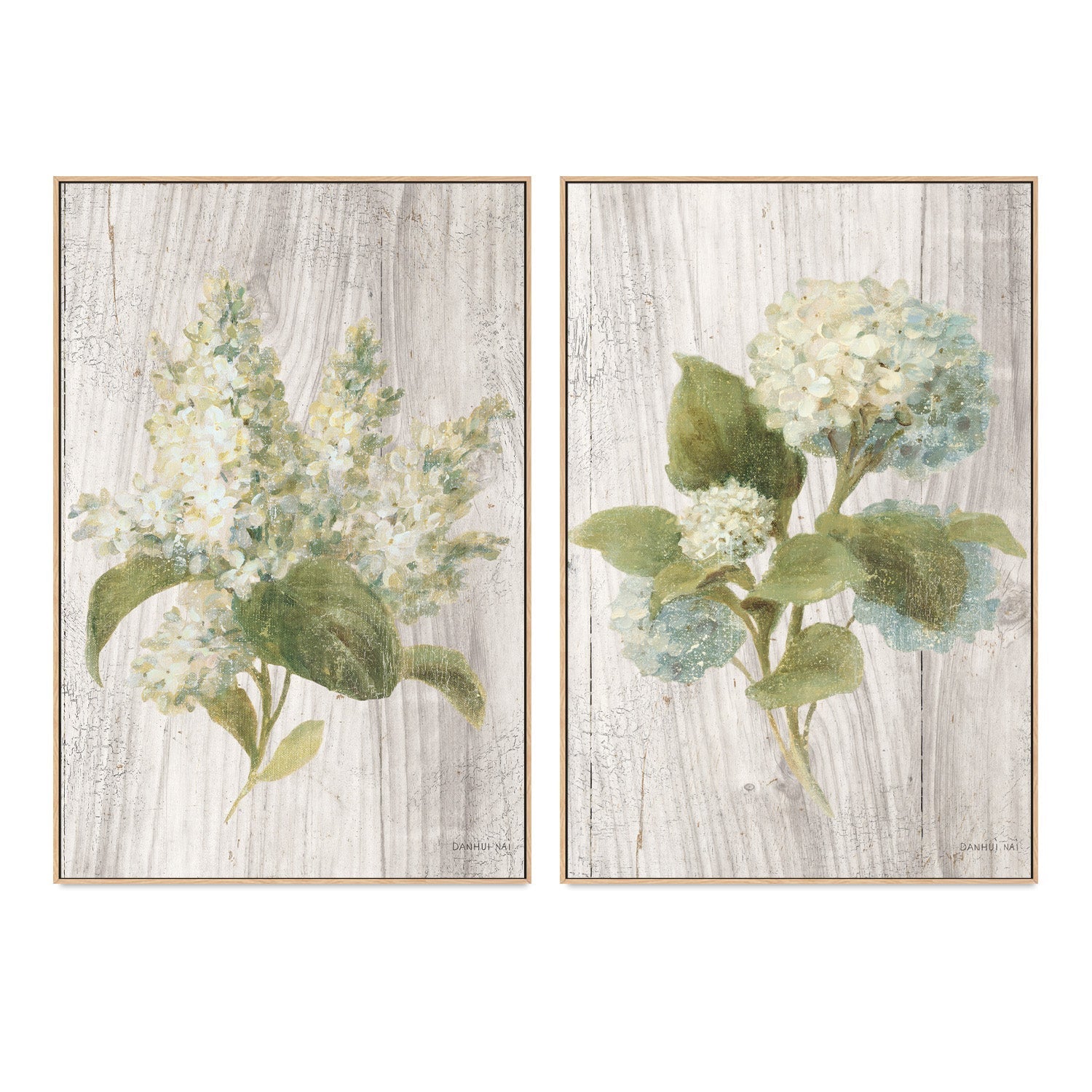 wall-art-print-canvas-poster-framed-Scented Cottage Florals, Style A & B, Set Of 2 , By Danhui Nai-4
