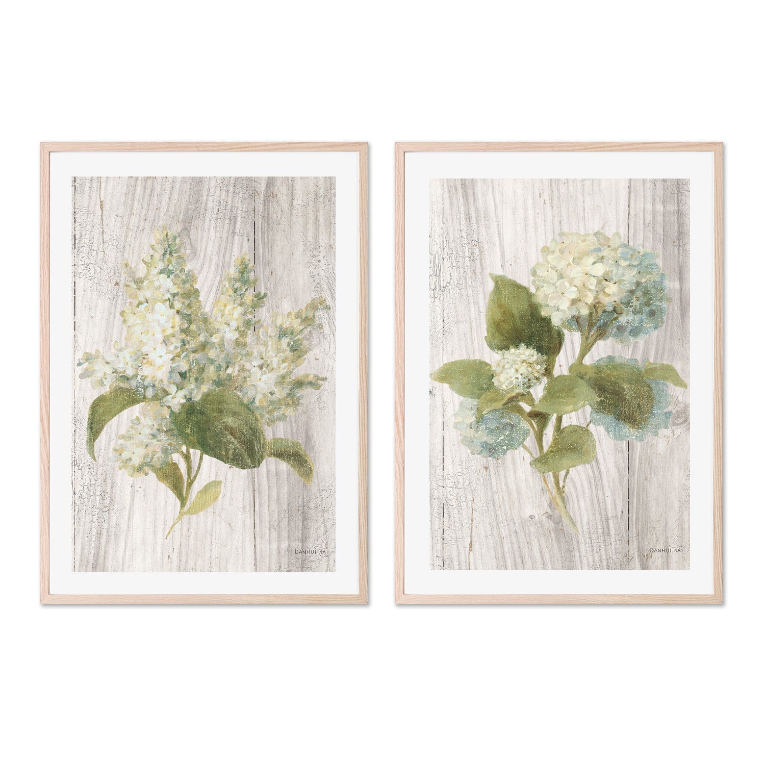 wall-art-print-canvas-poster-framed-Scented Cottage Florals, Style A & B, Set Of 2 , By Danhui Nai-6