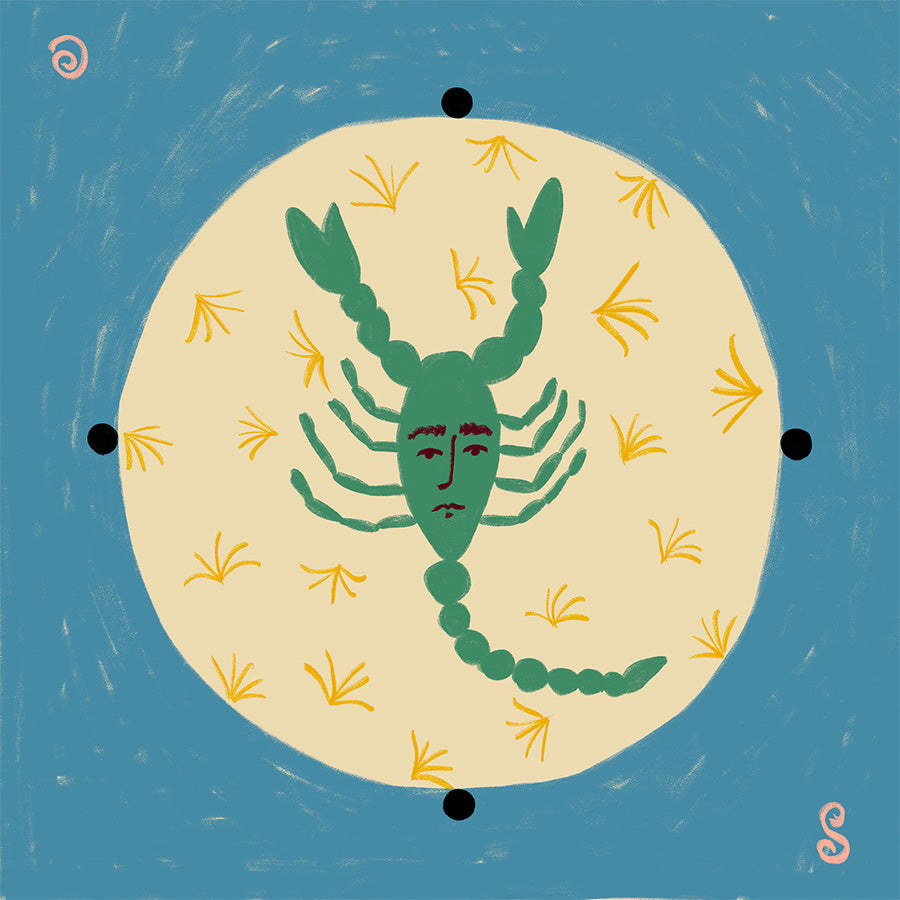 wall-art-print-canvas-poster-framed-Scorpion With A Human Face-1