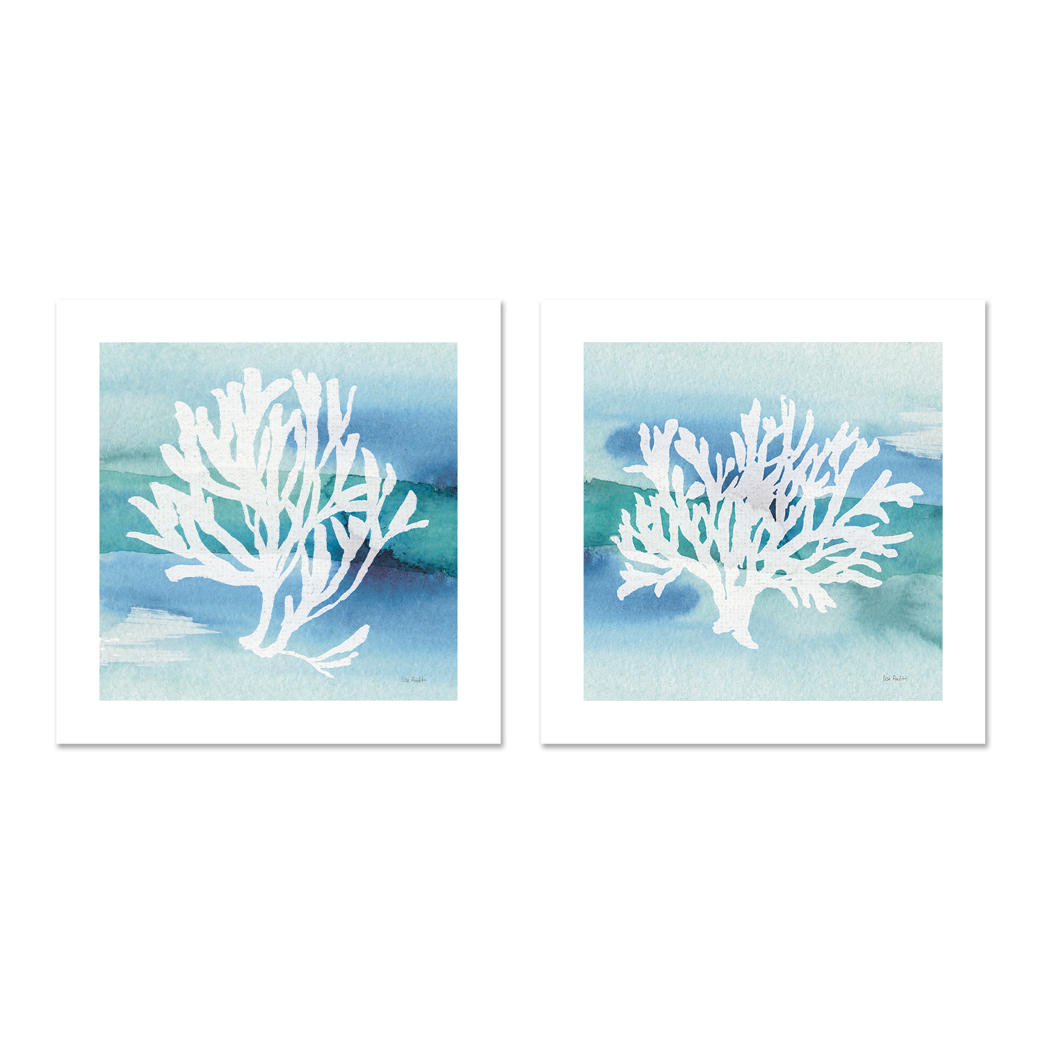 wall-art-print-canvas-poster-framed-Sea Life Coral, Style A & B, Set Of 2 , By Lisa Audit-GIOIA-WALL-ART