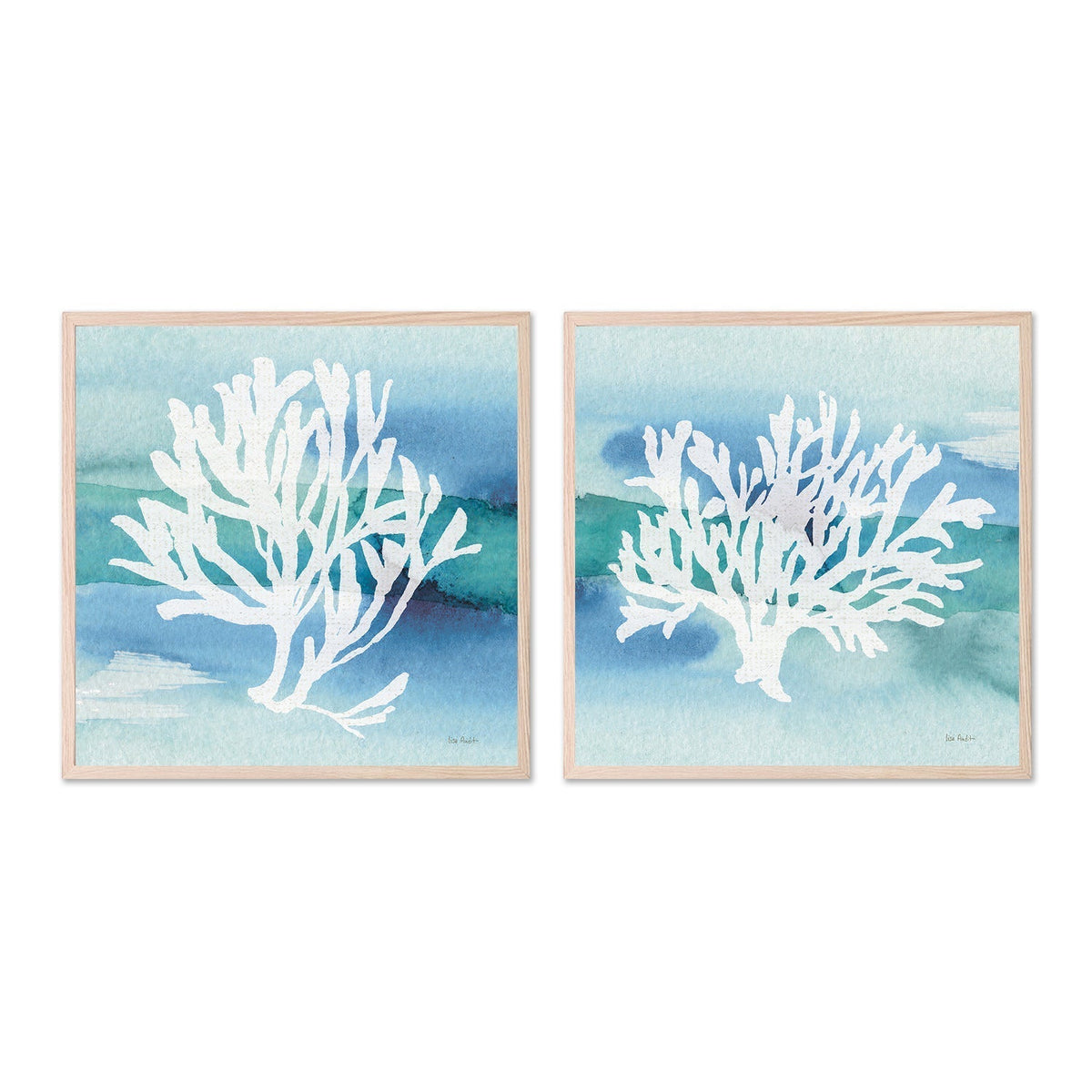 wall-art-print-canvas-poster-framed-Sea Life Coral, Style A & B, Set Of 2 , By Lisa Audit-GIOIA-WALL-ART