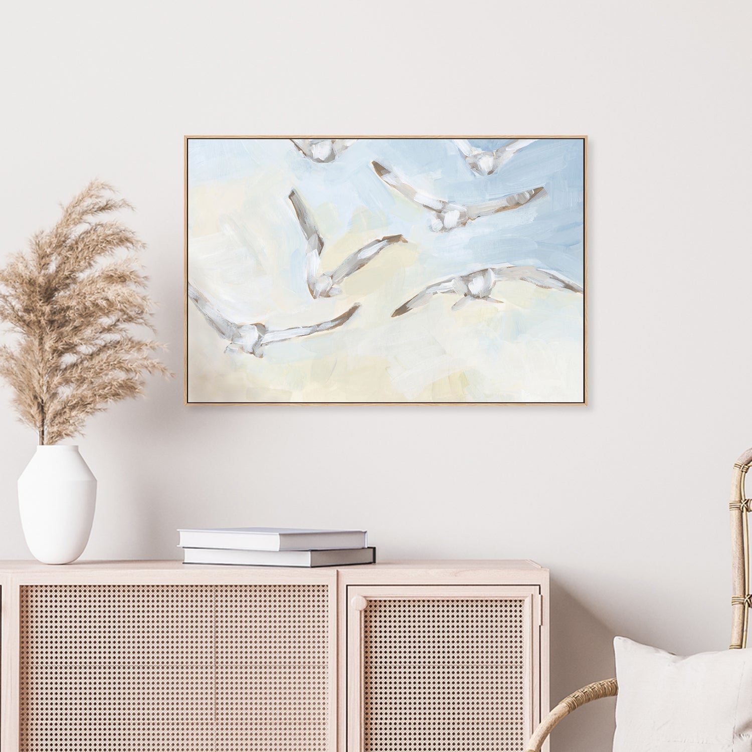 wall-art-print-canvas-poster-framed-Seagulls In The Haze , By Jetty Home , By Jetty Home-2