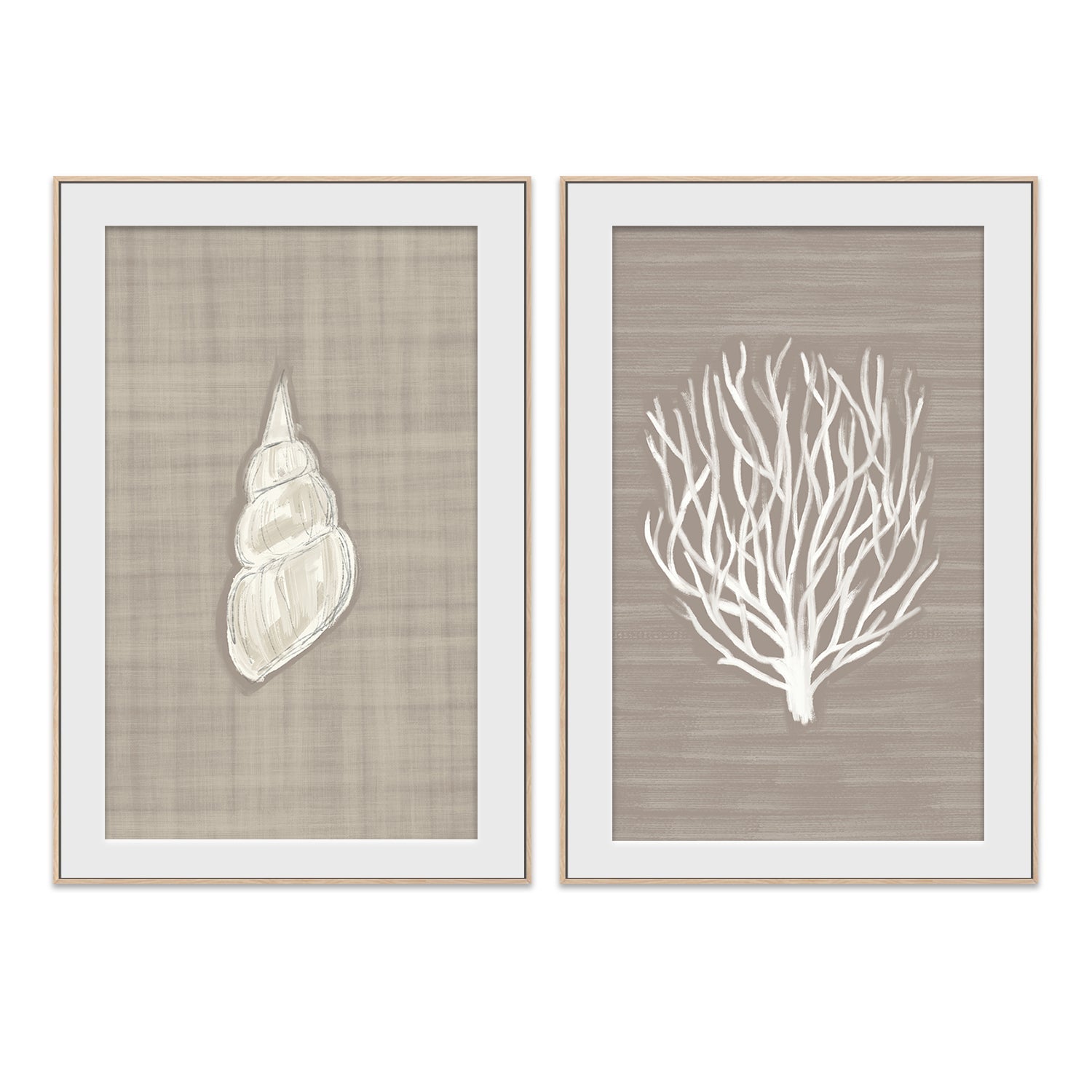 wall-art-print-canvas-poster-framed-Seashell - Coral Branch , Set Of 2, By Jetty Home , By Jetty Home-6