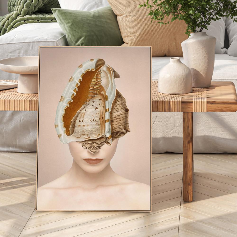 wall-art-print-canvas-poster-framed-Seashell Woman-2