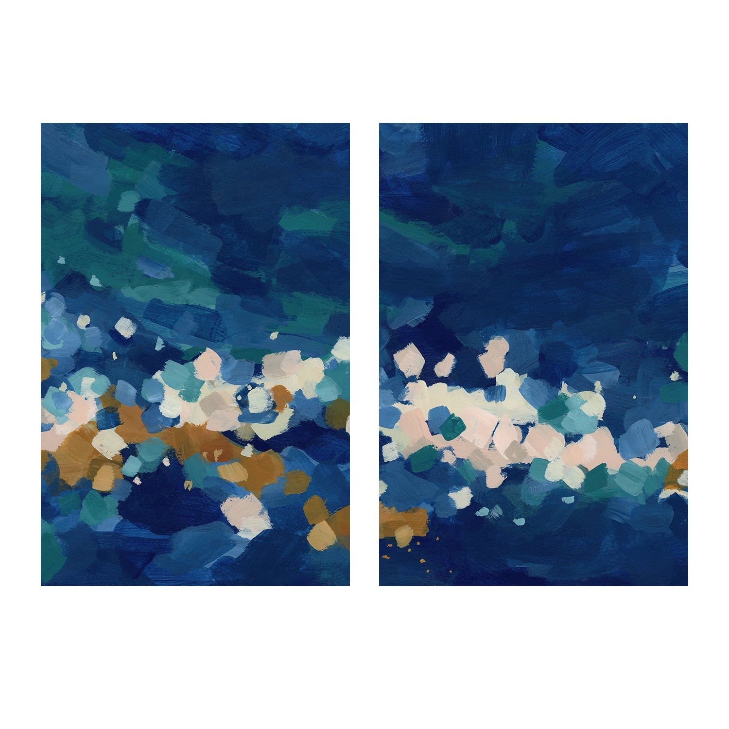 wall-art-print-canvas-poster-framed-Seaside Awakening , Style A & B , Set Of 2, By Jetty Home , By Jetty Home-1