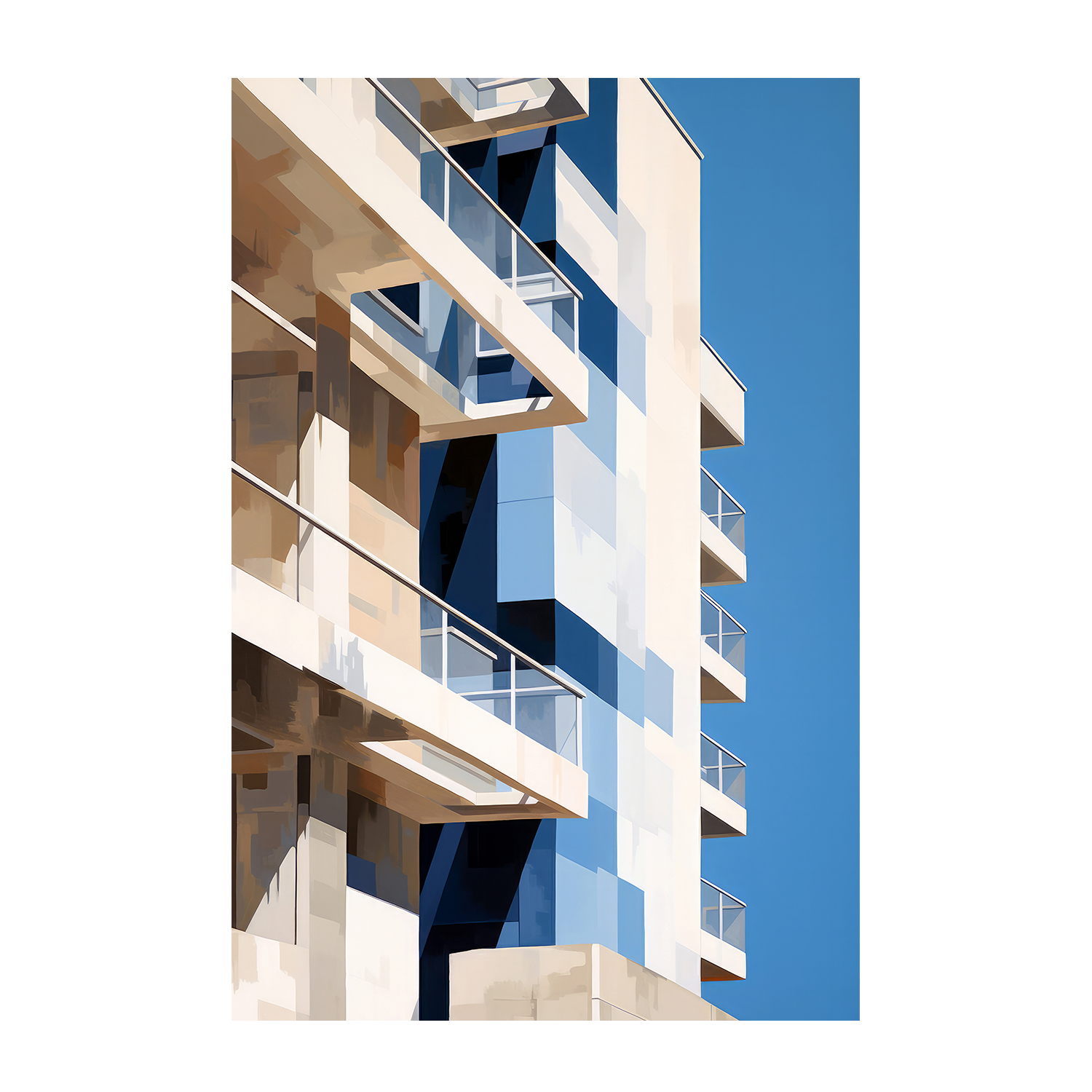 wall-art-print-canvas-poster-framed-Seaside Highrise, Style A , By Raymond Powers-1