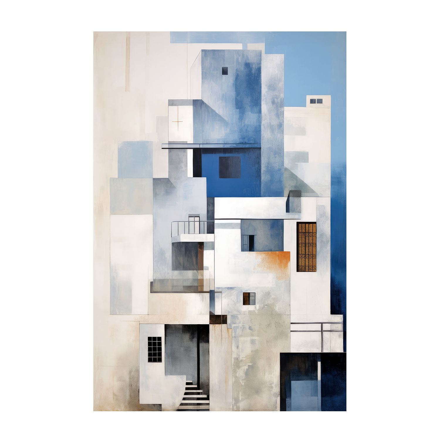 wall-art-print-canvas-poster-framed-Seaside Highrise, Style C , By Raymond Powers-1