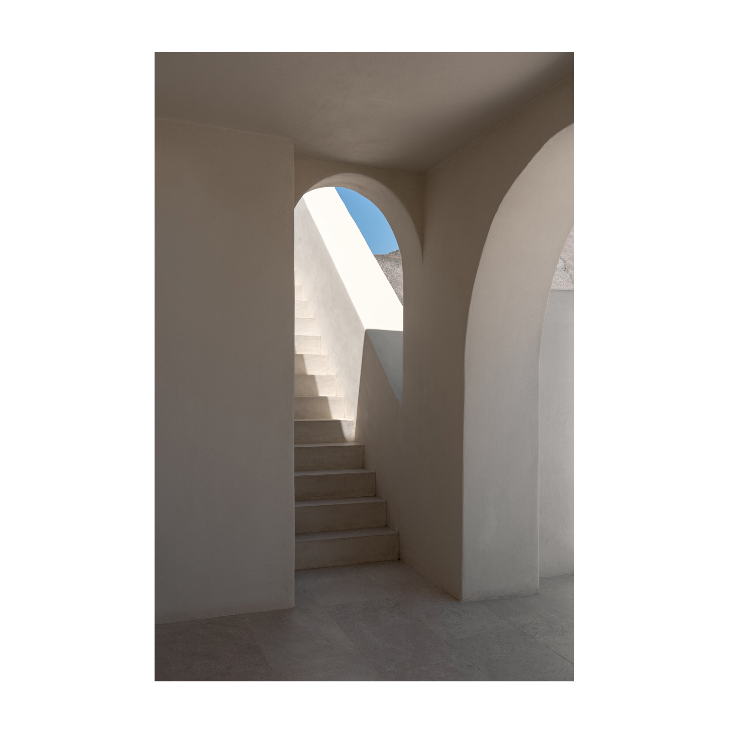 wall-art-print-canvas-poster-framed-Seaside Stairwell, By Minorstep-GIOIA-WALL-ART
