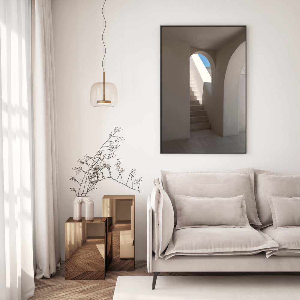 wall-art-print-canvas-poster-framed-Seaside Stairwell, By Minorstep-GIOIA-WALL-ART