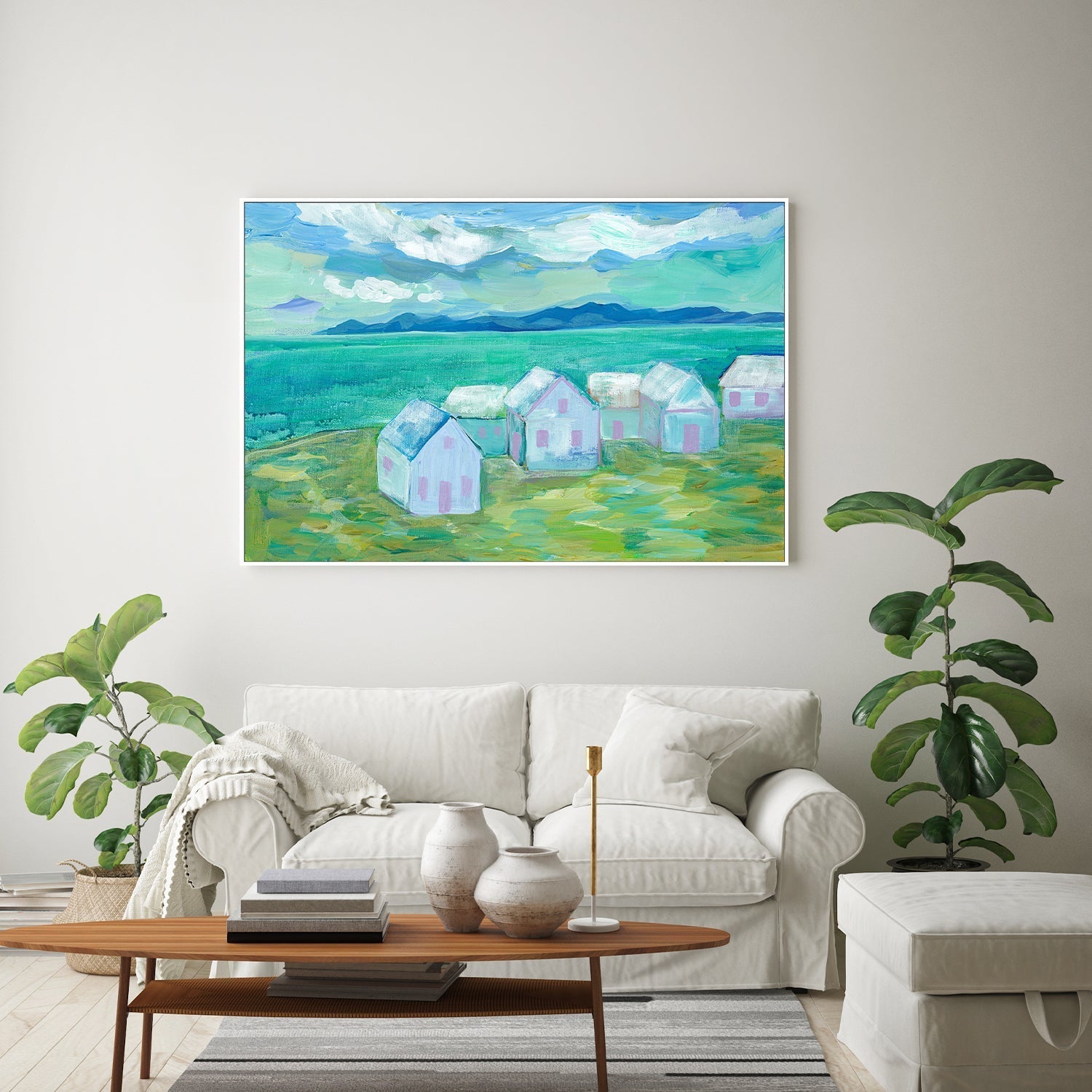 wall-art-print-canvas-poster-framed-Seaside Village, Style B , By CJ Swanson-7