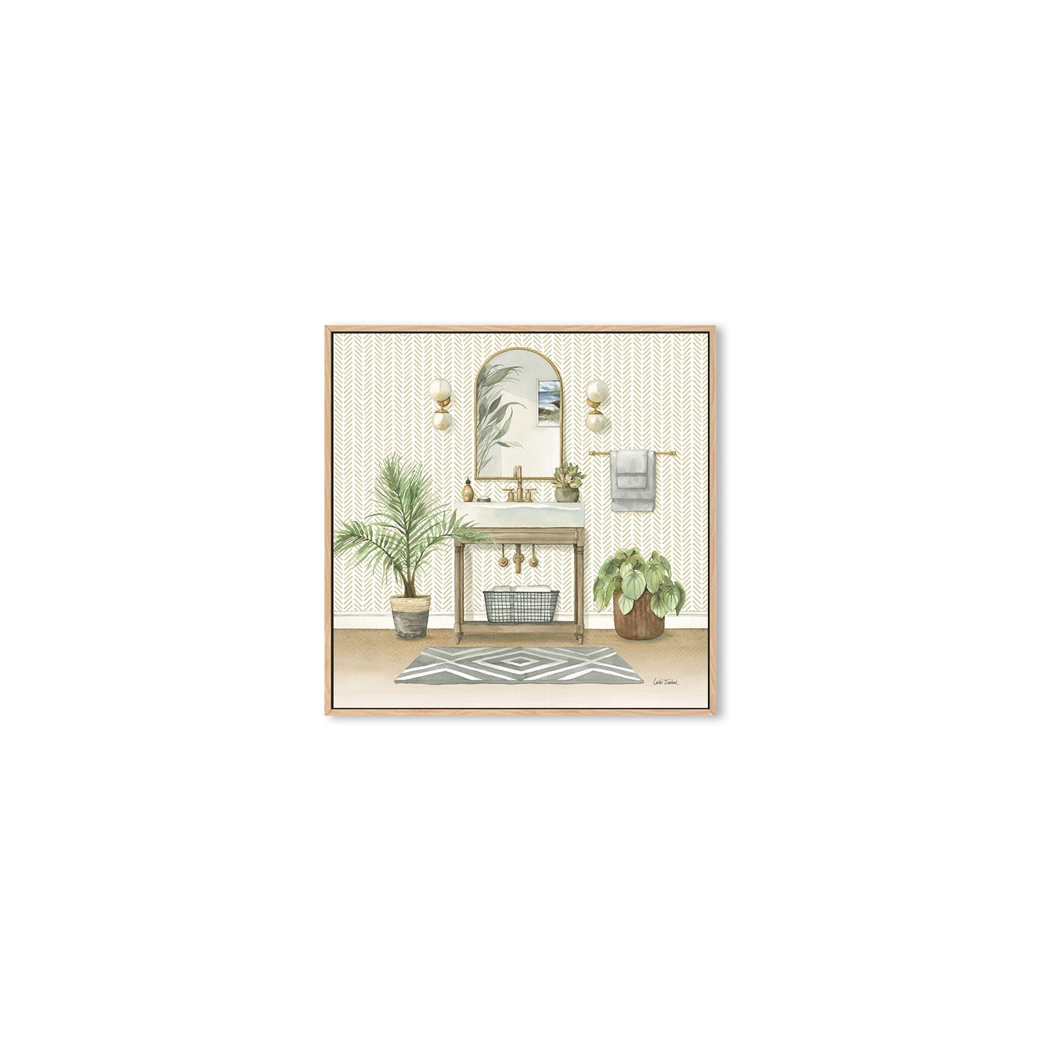 wall-art-print-canvas-poster-framed-Serene Bath I , By Leslie Trimbach-4