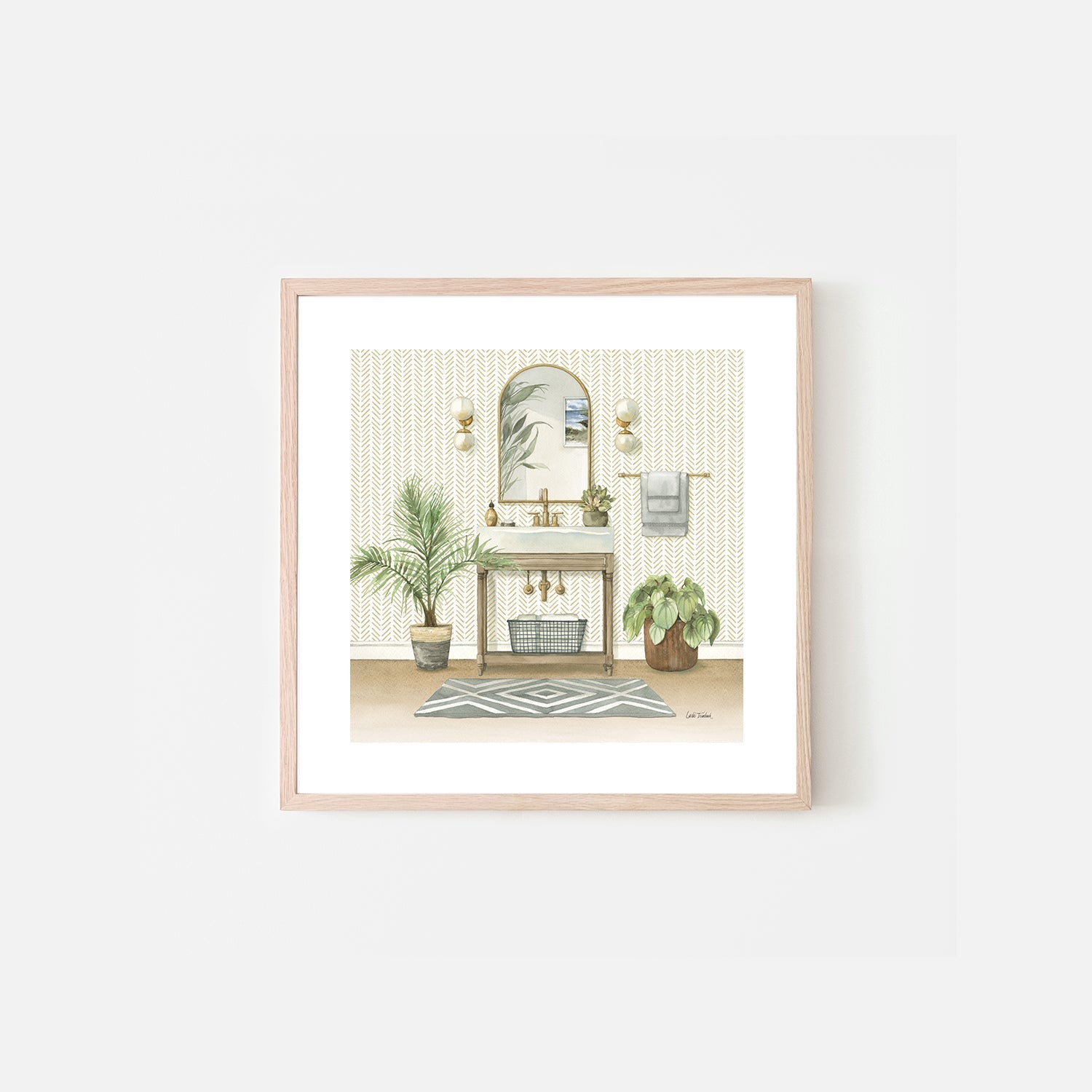 wall-art-print-canvas-poster-framed-Serene Bath I , By Leslie Trimbach-6