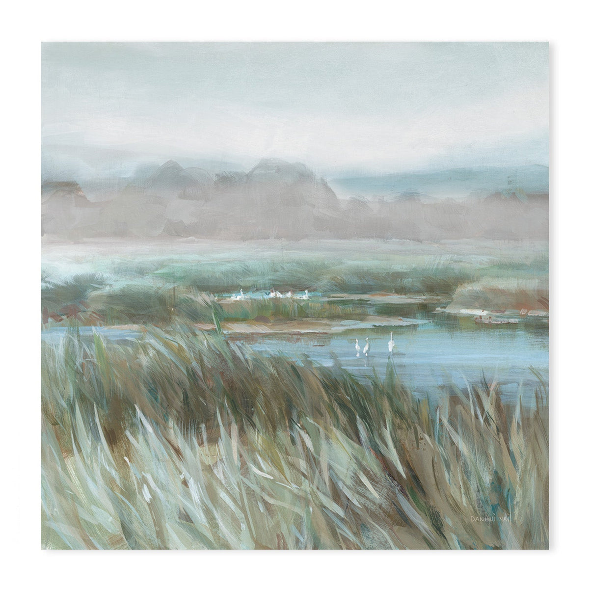 wall-art-print-canvas-poster-framed-Serene Landscape, Style A & B, Set Of 2 , By Danhui Nai-GIOIA-WALL-ART
