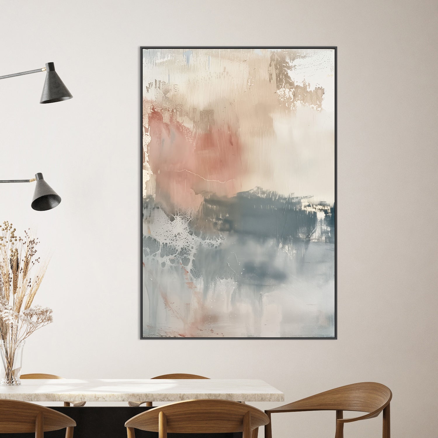 wall-art-print-canvas-poster-framed-Shabby Blue, Style A-2